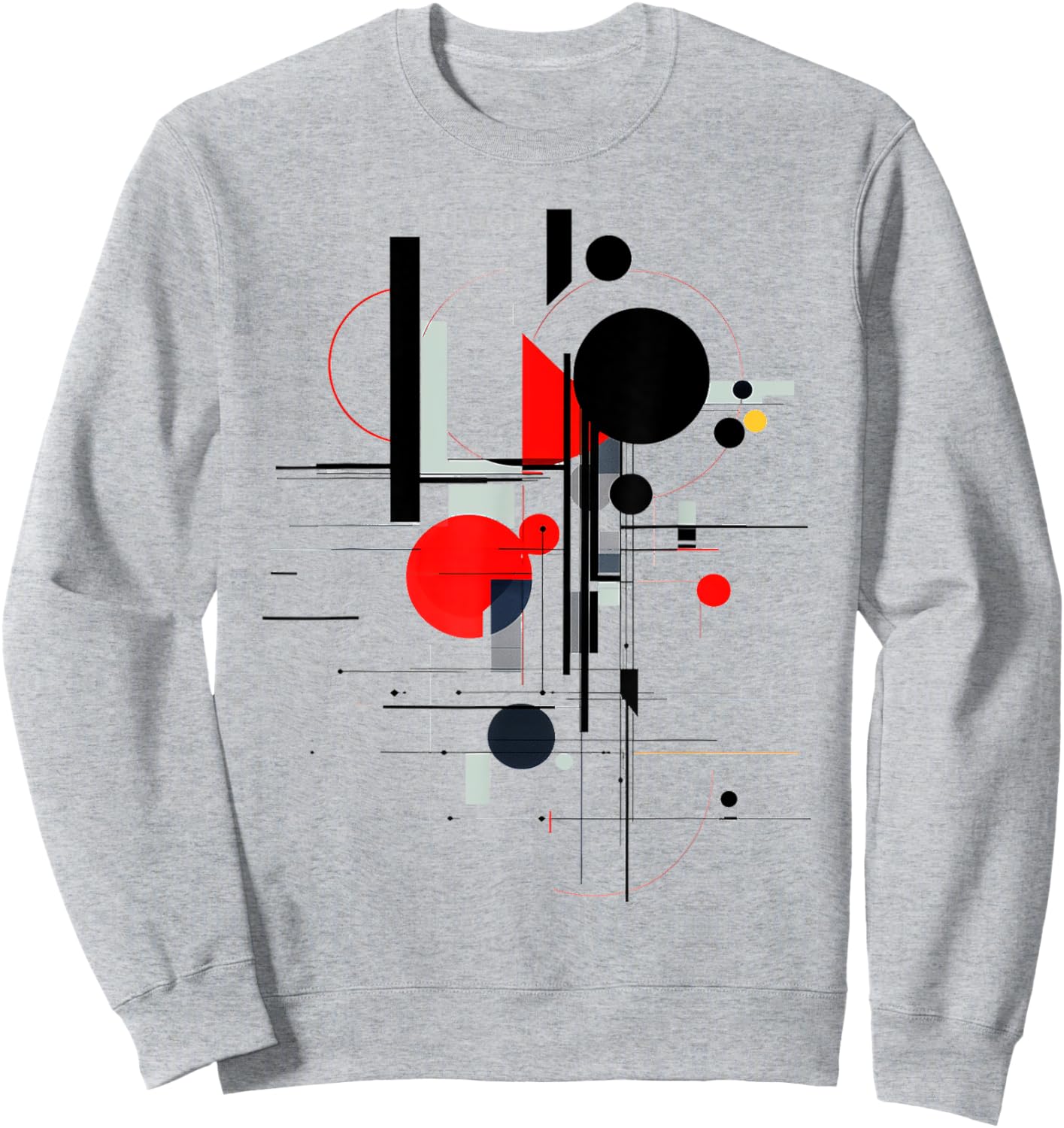 Art Abstract Motif Painting Artwork Geometric Sweatshirt - Sweatshirt | Ash
