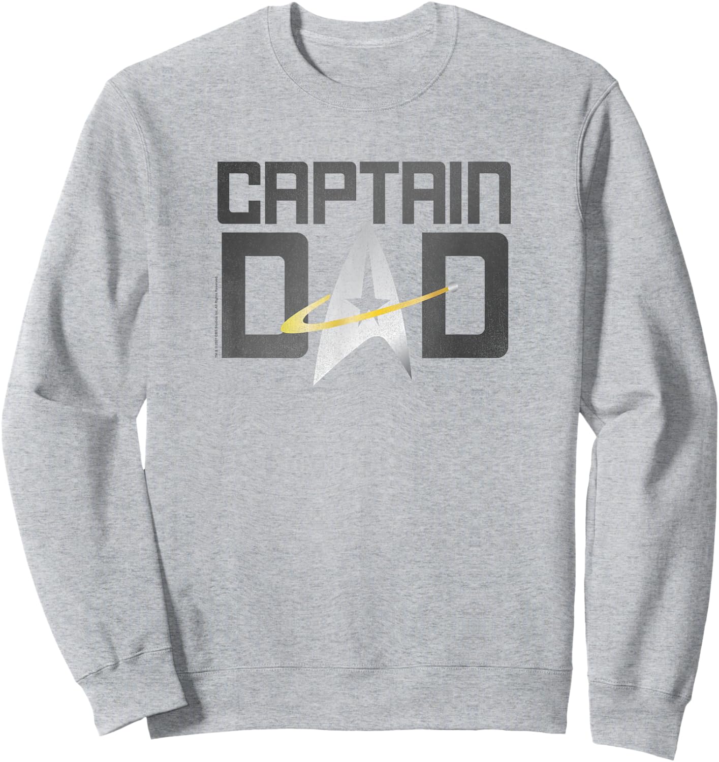 Star Trek: The Next Generation Father's Day Captain Dad Sweatshirt - Sweatshirt | Ash