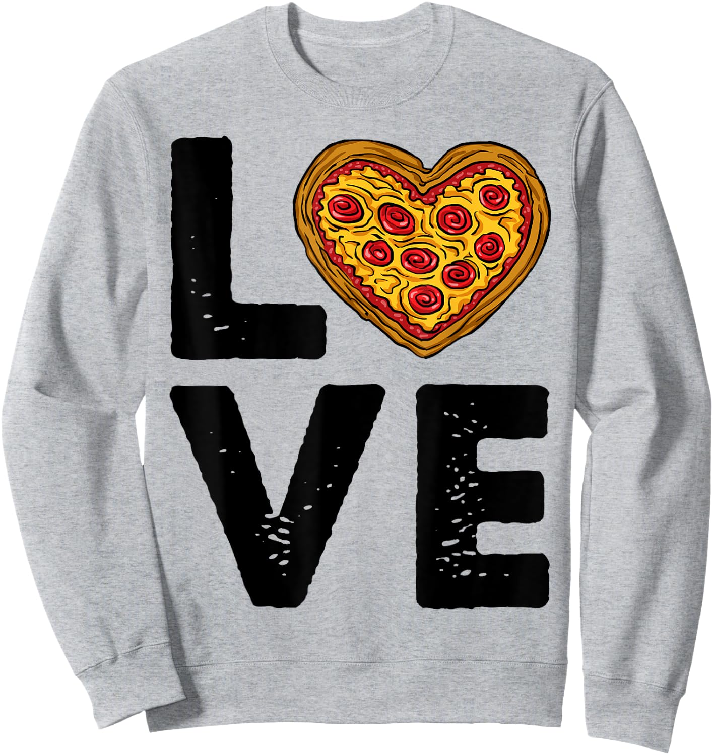 Love Pizza Girl Funny Women Gift Sweatshirt - Sweatshirt | Ash