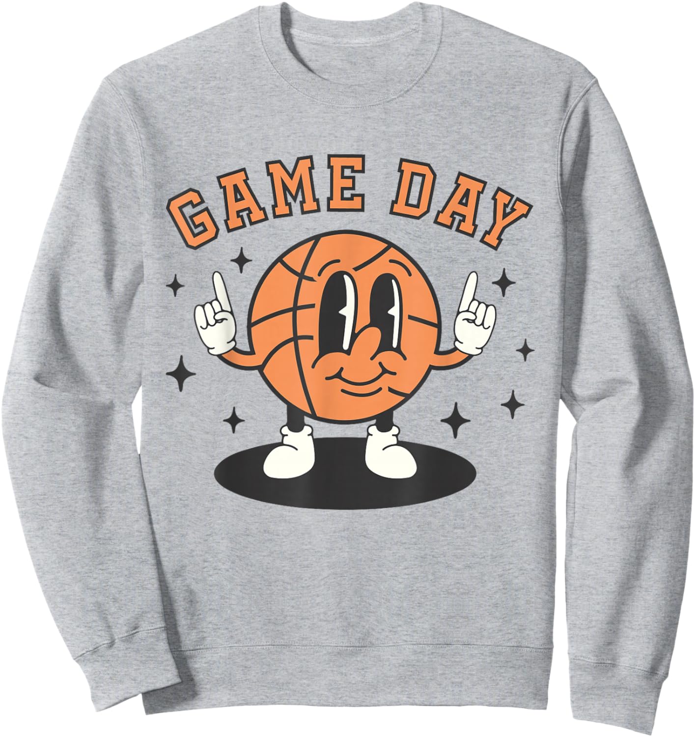 Retro Basketball Vintage Game Day Basketball Player Women Sweatshirt - Sweatshirt | Ash