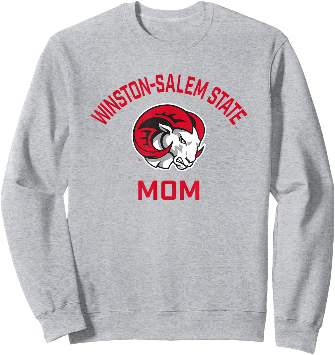 Winston-Salem State University WSSU Rams Arched Mom Sweatshirt - Sweatshirt | Ash