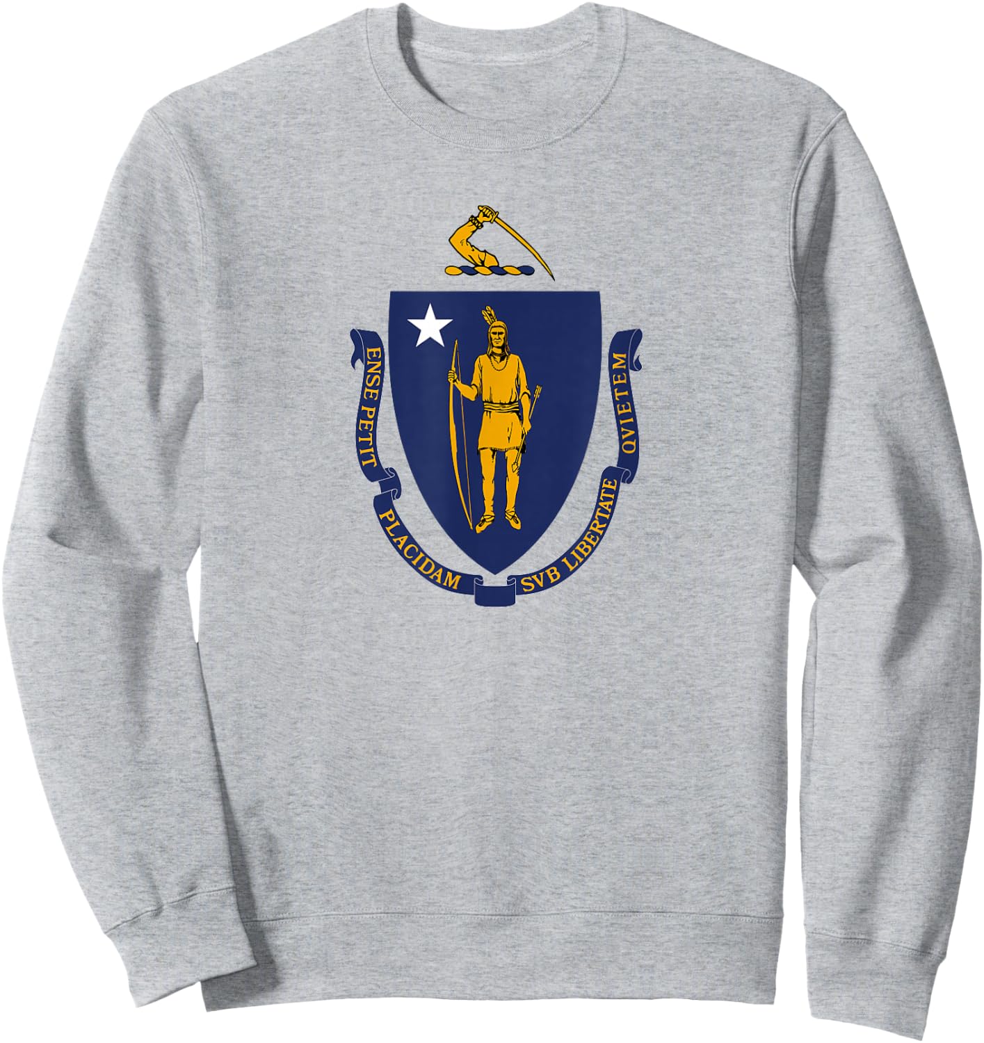 Flag of Massachusetts Sweatshirt - Sweatshirt | Ash