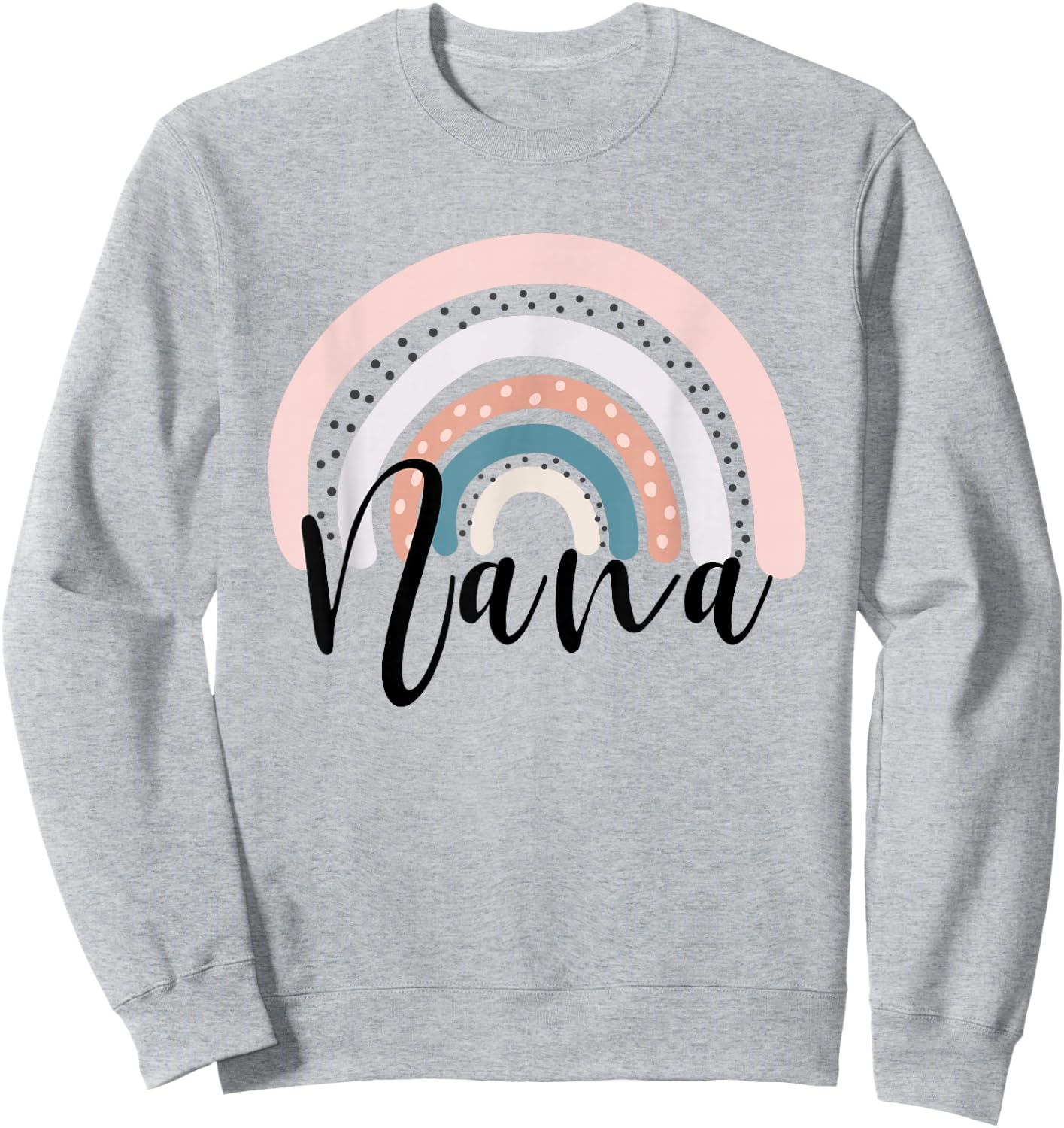 Nana Rainbow Grandma Christmas Mother's Day Sweatshirt - Sweatshirt | Ash