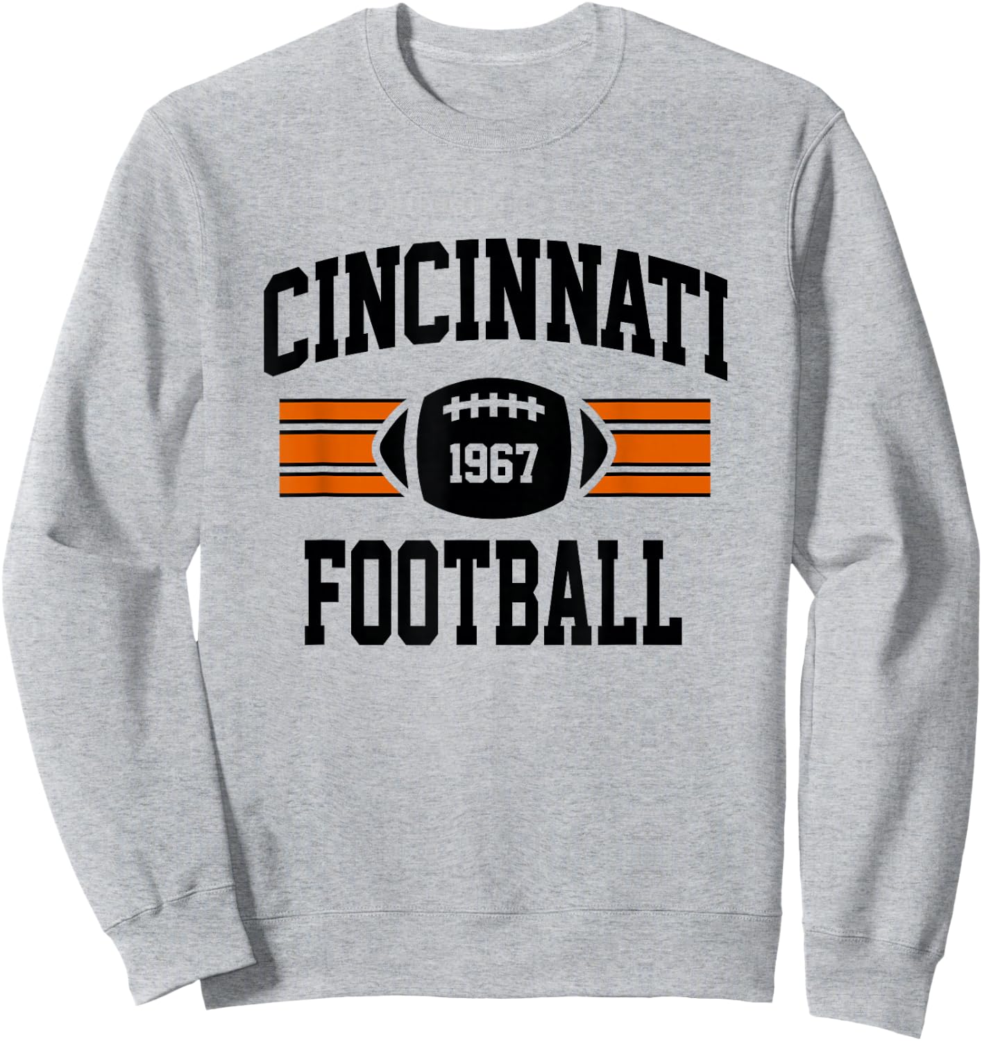 Cincinnati Football Athletic Vintage Sports Team Fan Sweatshirt - Sweatshirt | Ash