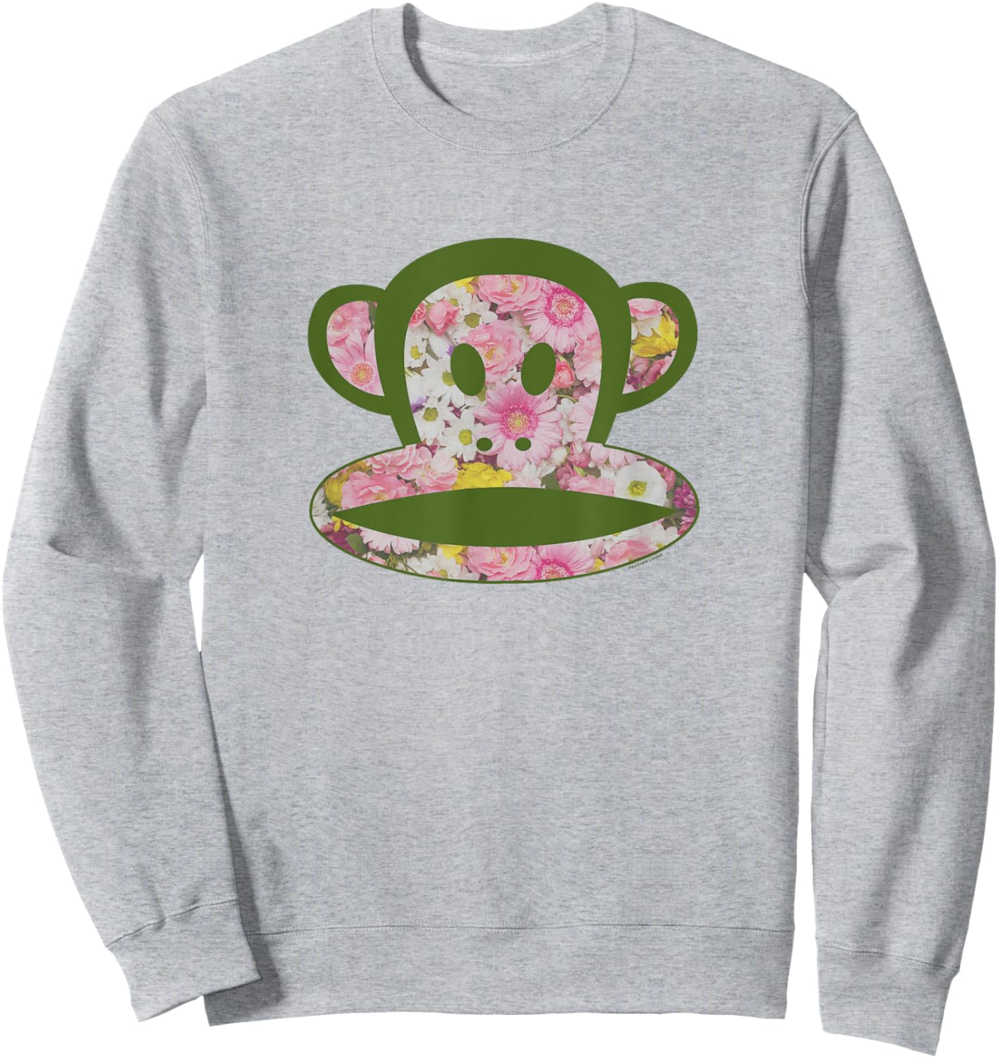 Paul Frank Julius The Monkey Groovy Floral Spring Logo Sweatshirt - Sweatshirt | Ash