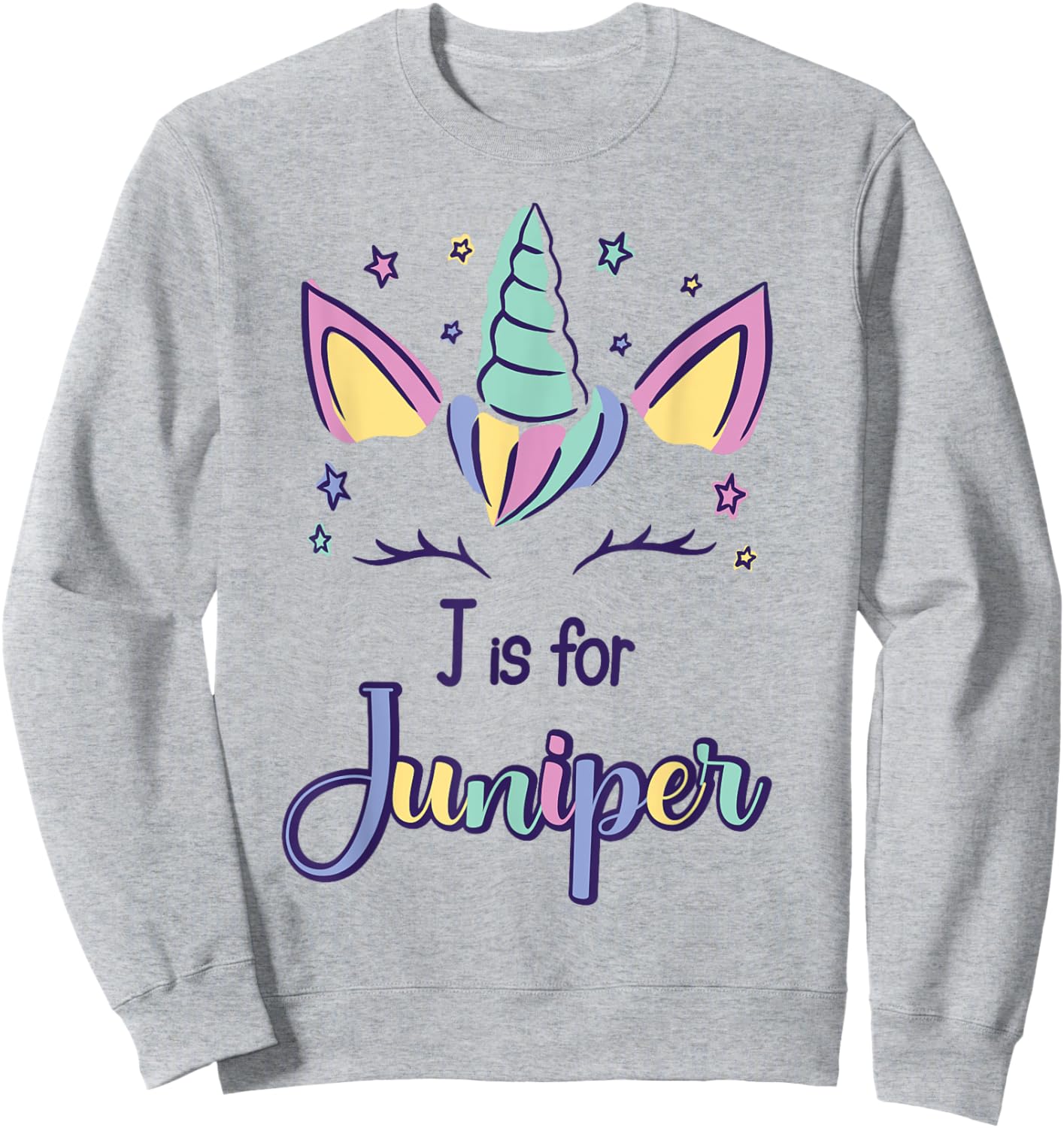 First Name Juniper Personalized J Is For Juniper Sweatshirt - Sweatshirt | Ash