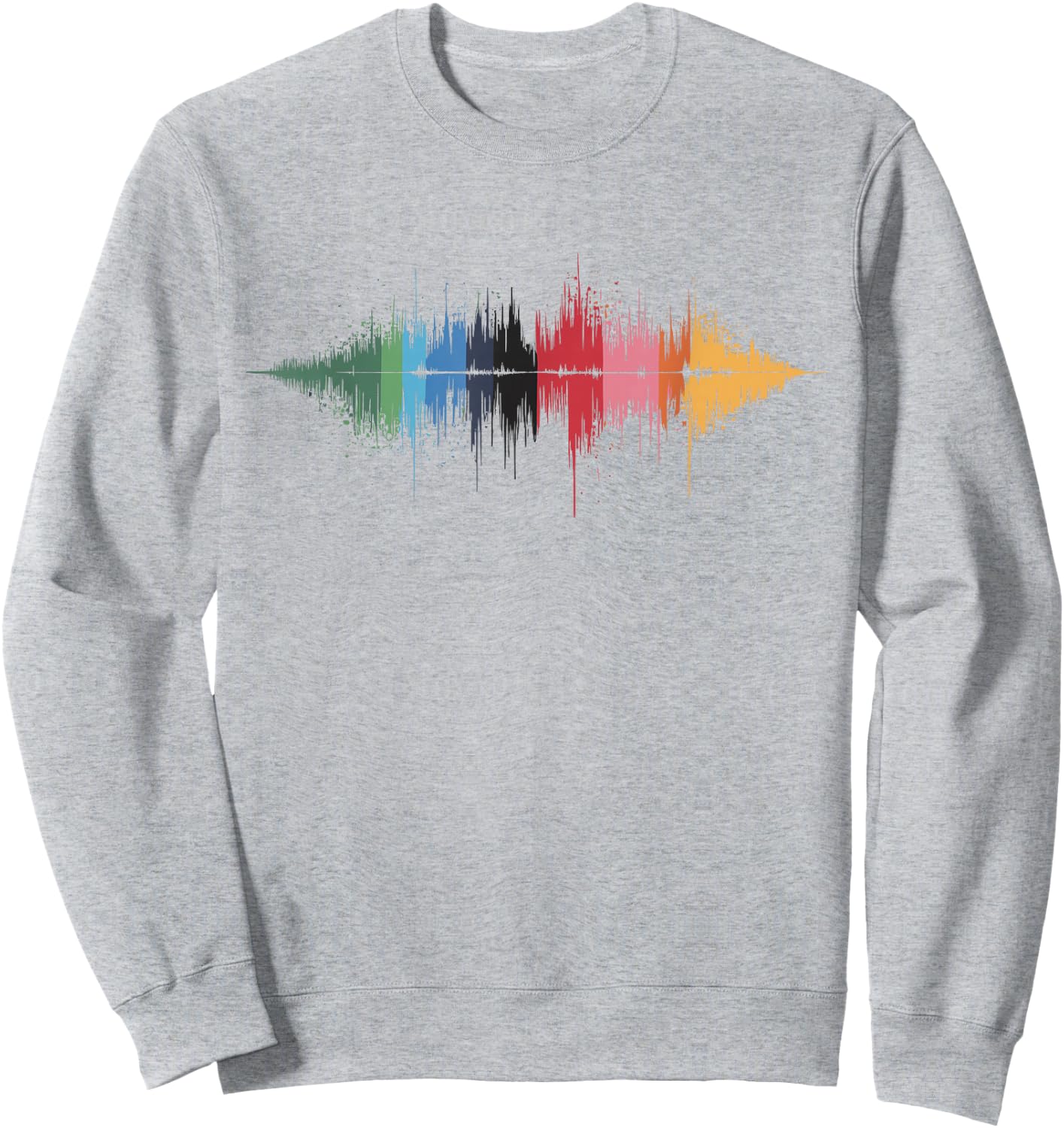 SoundWave Song Art Watercolor Audio Wave Producer Men Women Sweatshirt - Sweatshirt | Ash
