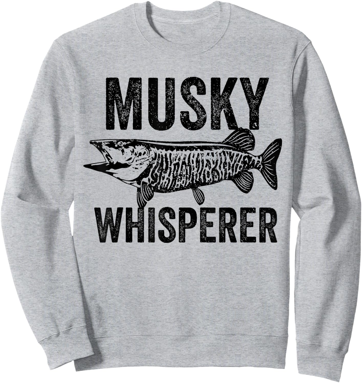 Musky Fisherman Gift | Muskie Whisperer, Canadian Fishing Sweatshirt - Sweatshirt | Ash