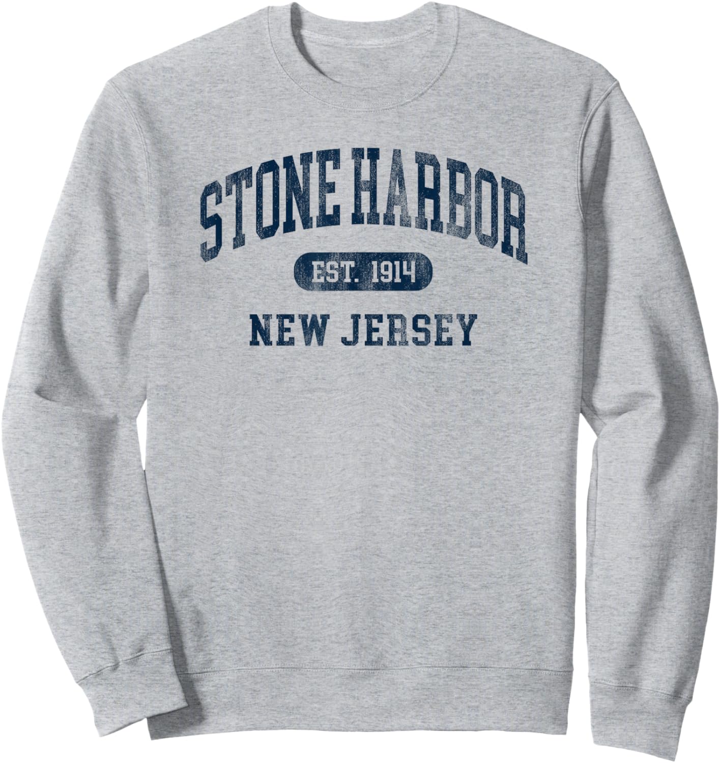 Stone Harbor New Jersey Retro Preppy Throwback Sweatshirt - Sweatshirt | Ash