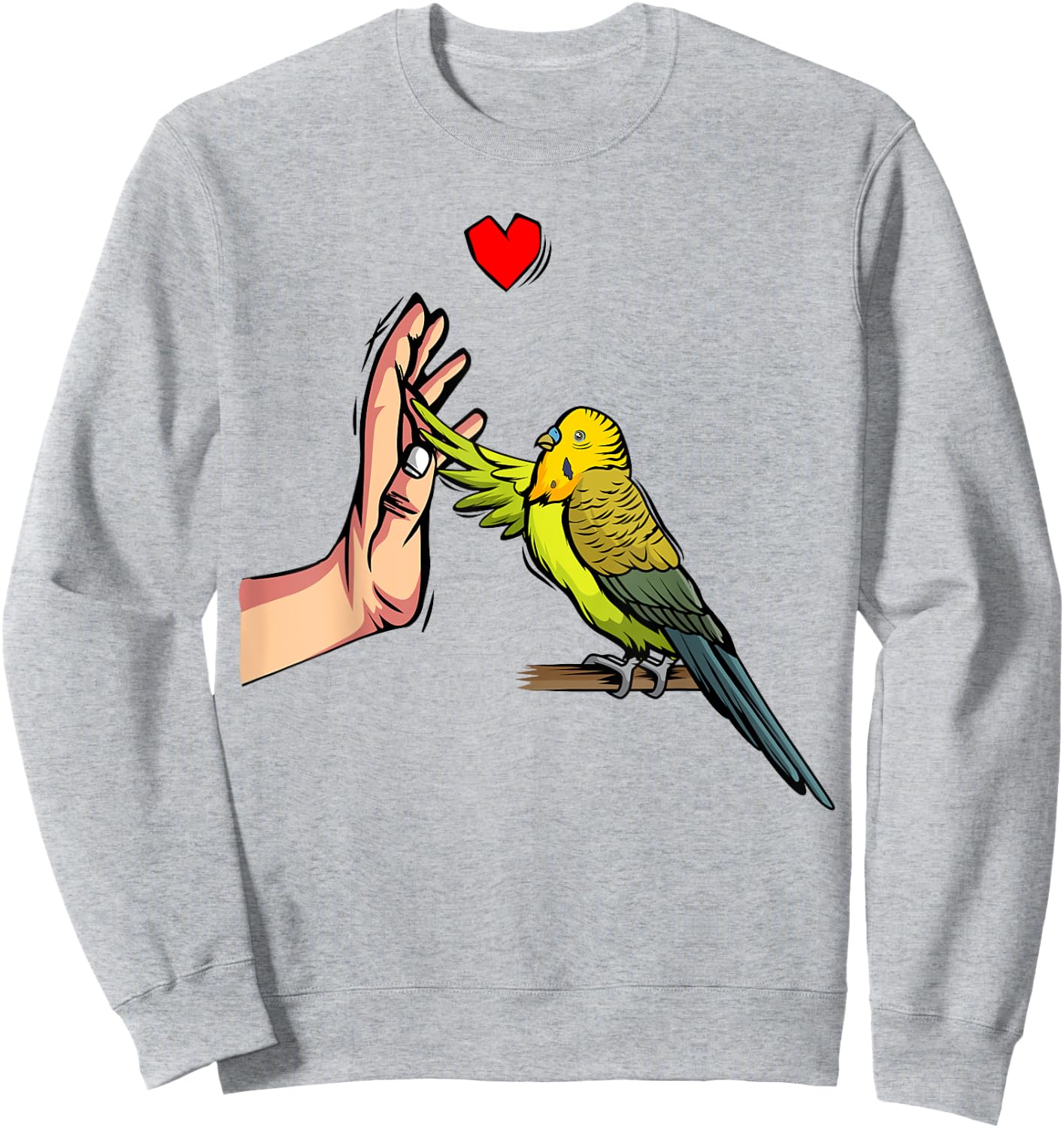Budgie Love Parakeet Budgerigar Gift Sweatshirt - Sweatshirt | Ash