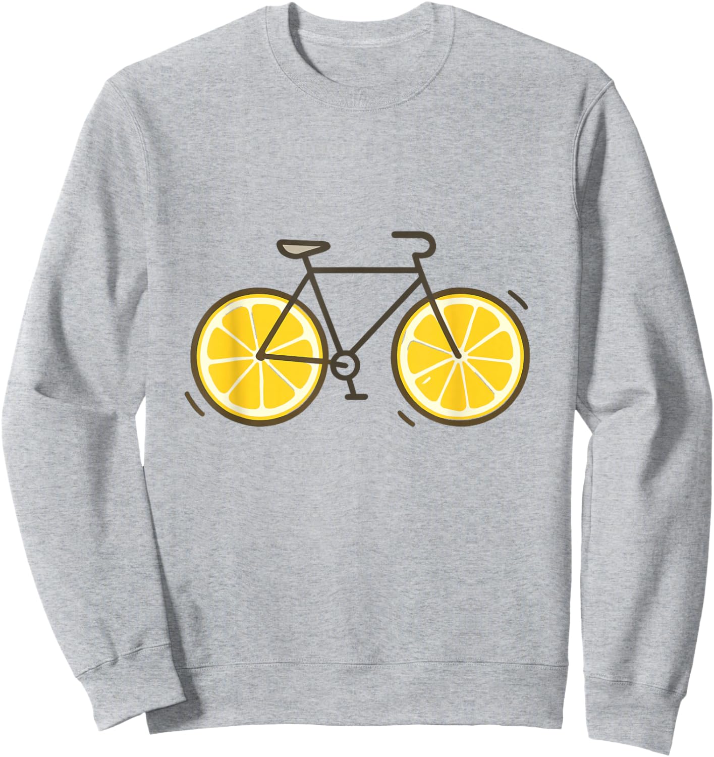 Lustiges Fahrrad Design mit Zitronenrädern Zitronenrad Sweatshirt - Sweatshirt | Ash