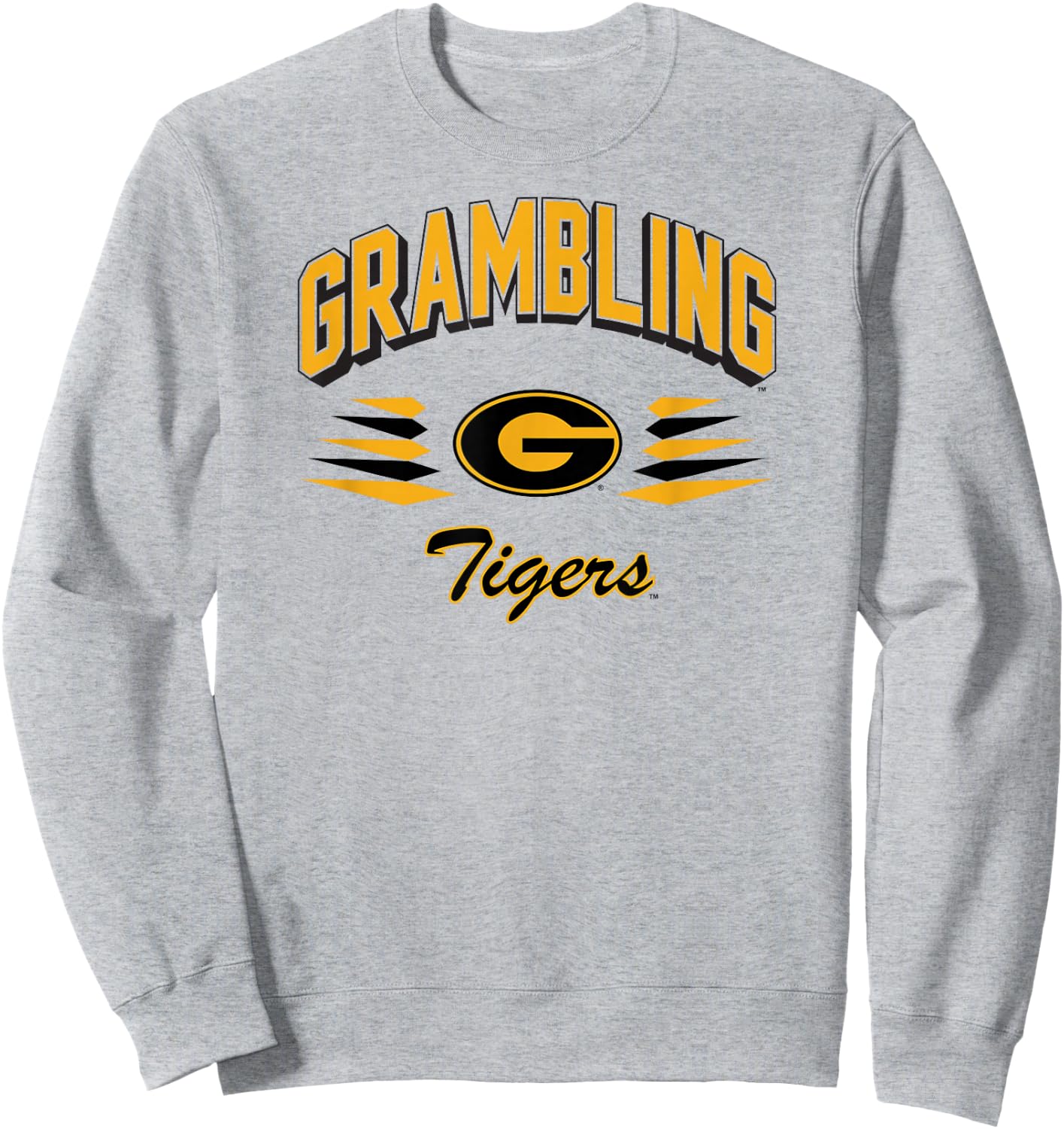 Grambling Tigers Retro Diamond White Officially Licensed Sweatshirt - Sweatshirt | Ash