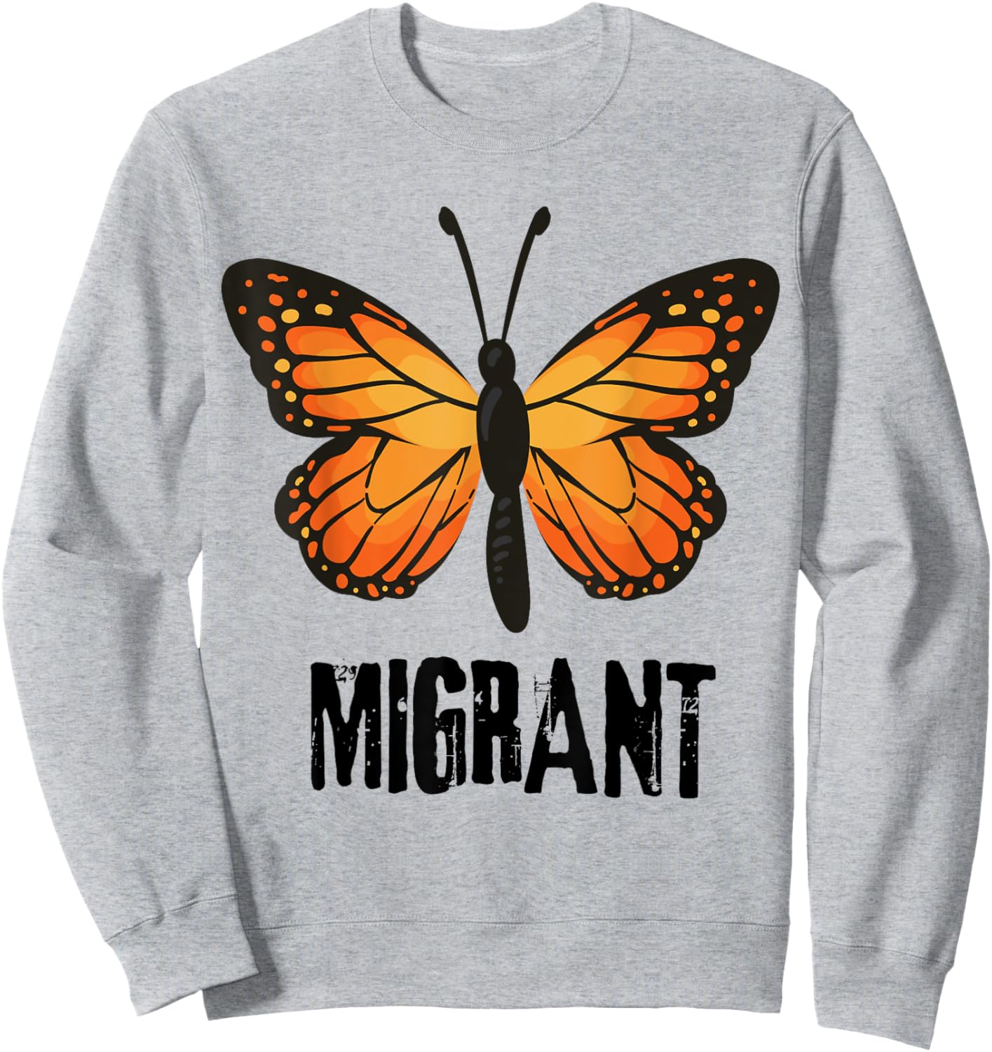 Migrant Monarchs Cute Entomology Butterflies Lover Sweatshirt - Sweatshirt | Ash