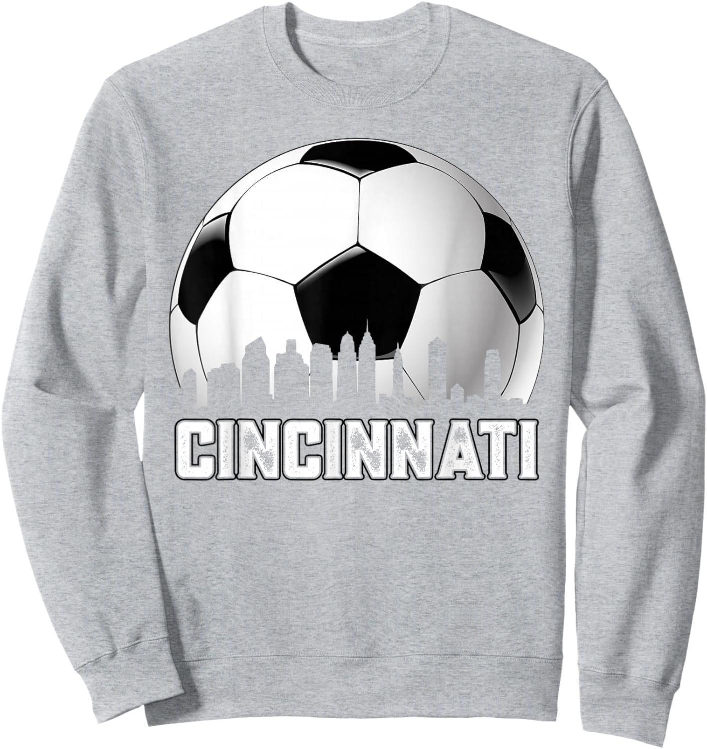 Cincinnati Soccer Distressed Vintage Soccer Fans Sweatshirt - Sweatshirt | Ash