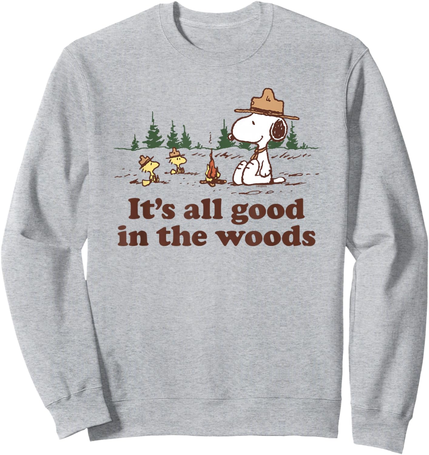 Peanuts - All Good In The Woods Sweatshirt - Sweatshirt | Ash