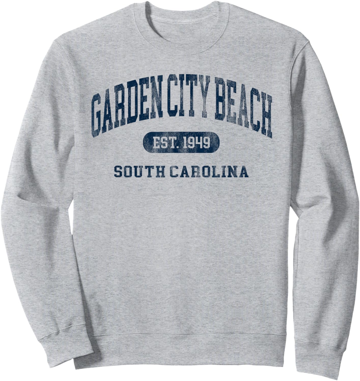 Garden City Beach South Carolina Retro Preppy Souvenir Sweatshirt - Sweatshirt | Ash