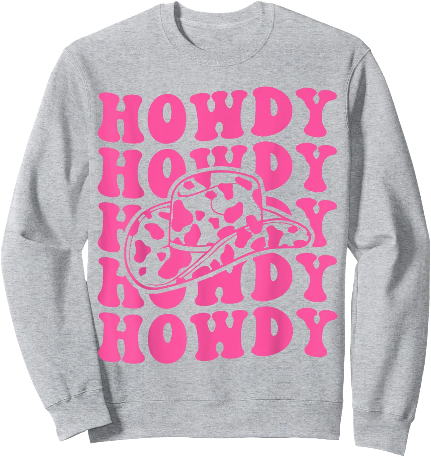 Vintage Pink Howdy Rodeo Western Country Southern Cowgirl Sweatshirt - Sweatshirt | Ash
