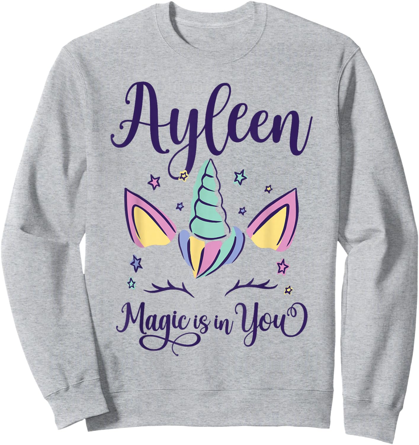 First Name Ayleen Personalized I Love Ayleen Sweatshirt - Sweatshirt | Ash