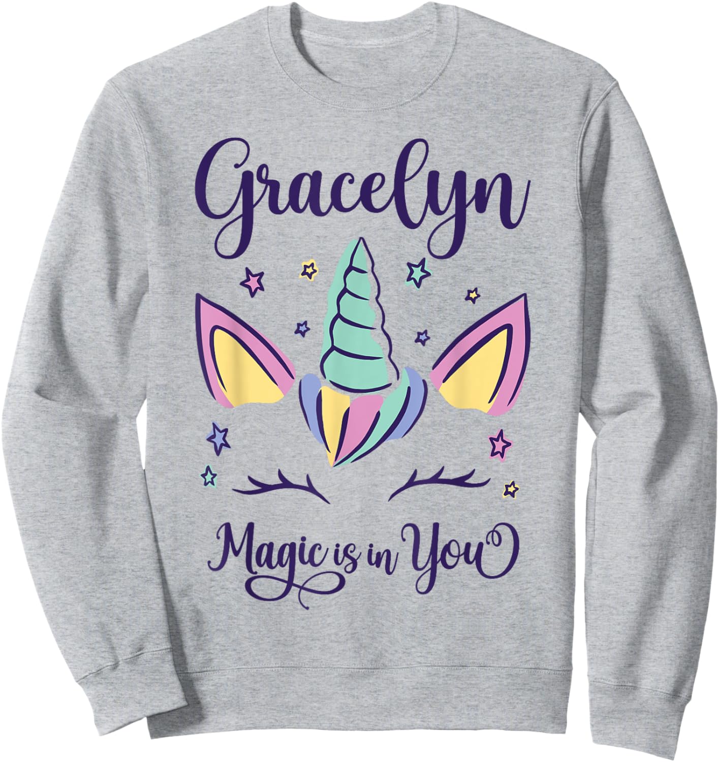 First Name Gracelyn Personalized Gracelyn Sweatshirt - Sweatshirt | Ash