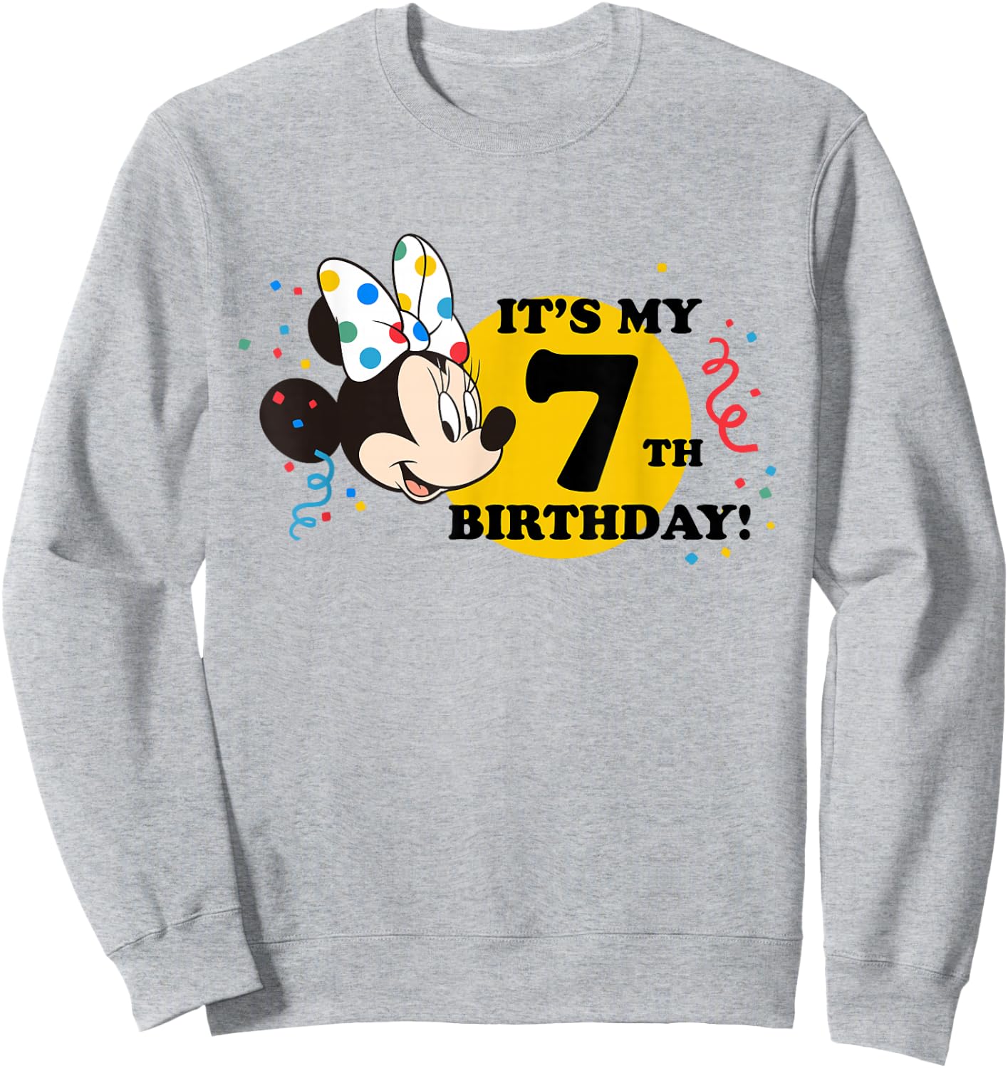 Disney Minnie Mouse 7th Birthday Sweatshirt - Sweatshirt | Ash