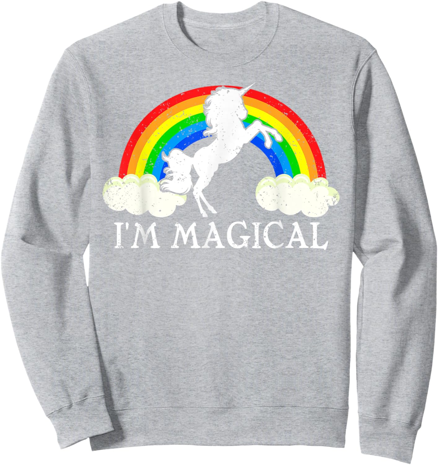 I'm Magical Leprechaun Unicorn St. Patrick's Day Sweatshirt - Sweatshirt | Ash
