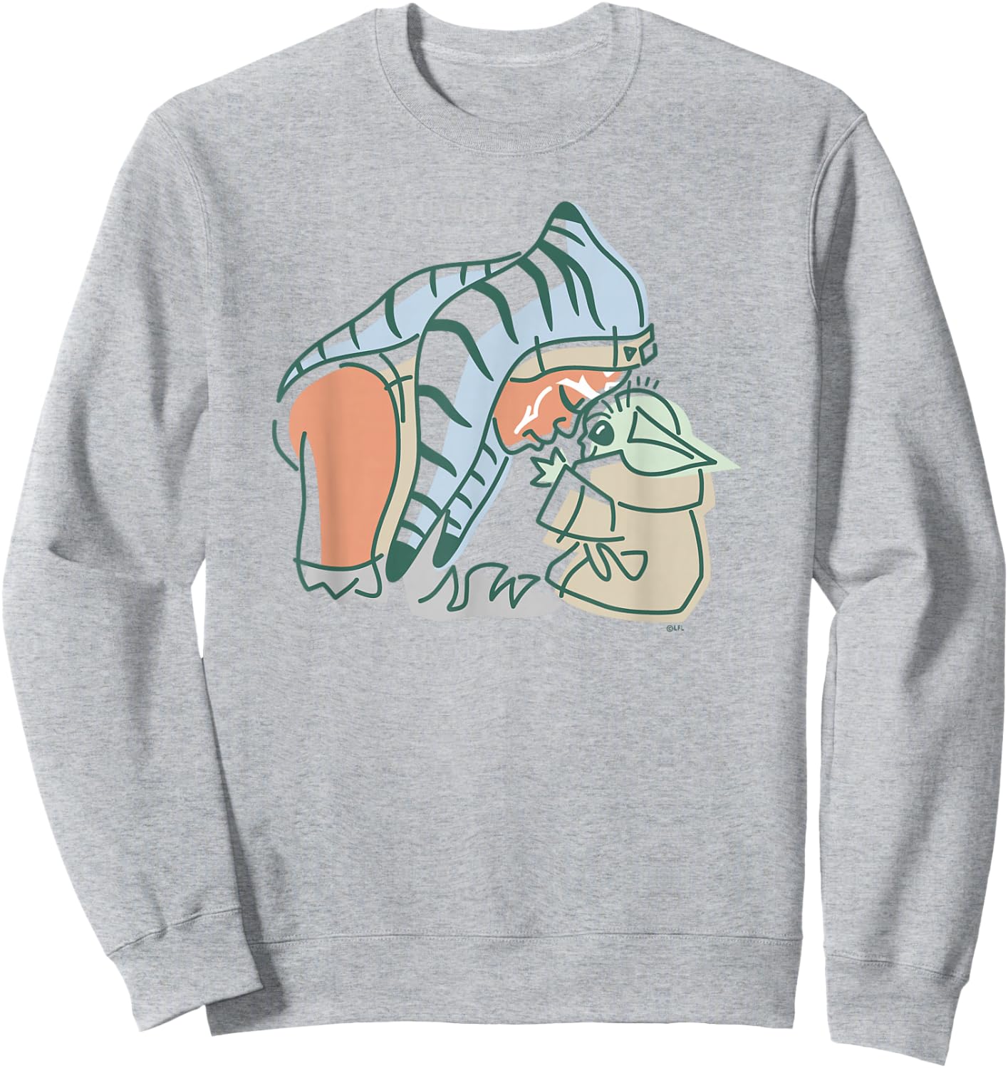 Star Wars Grogu and Ahsoka Tano Force Connection Sweatshirt - Sweatshirt | Ash