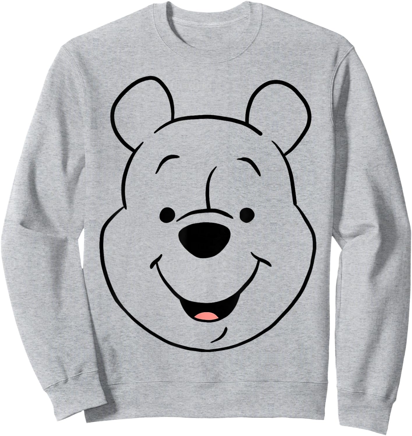 Disney Winnie The Pooh Pooh Bear Large Face Sweatshirt - Sweatshirt | Ash
