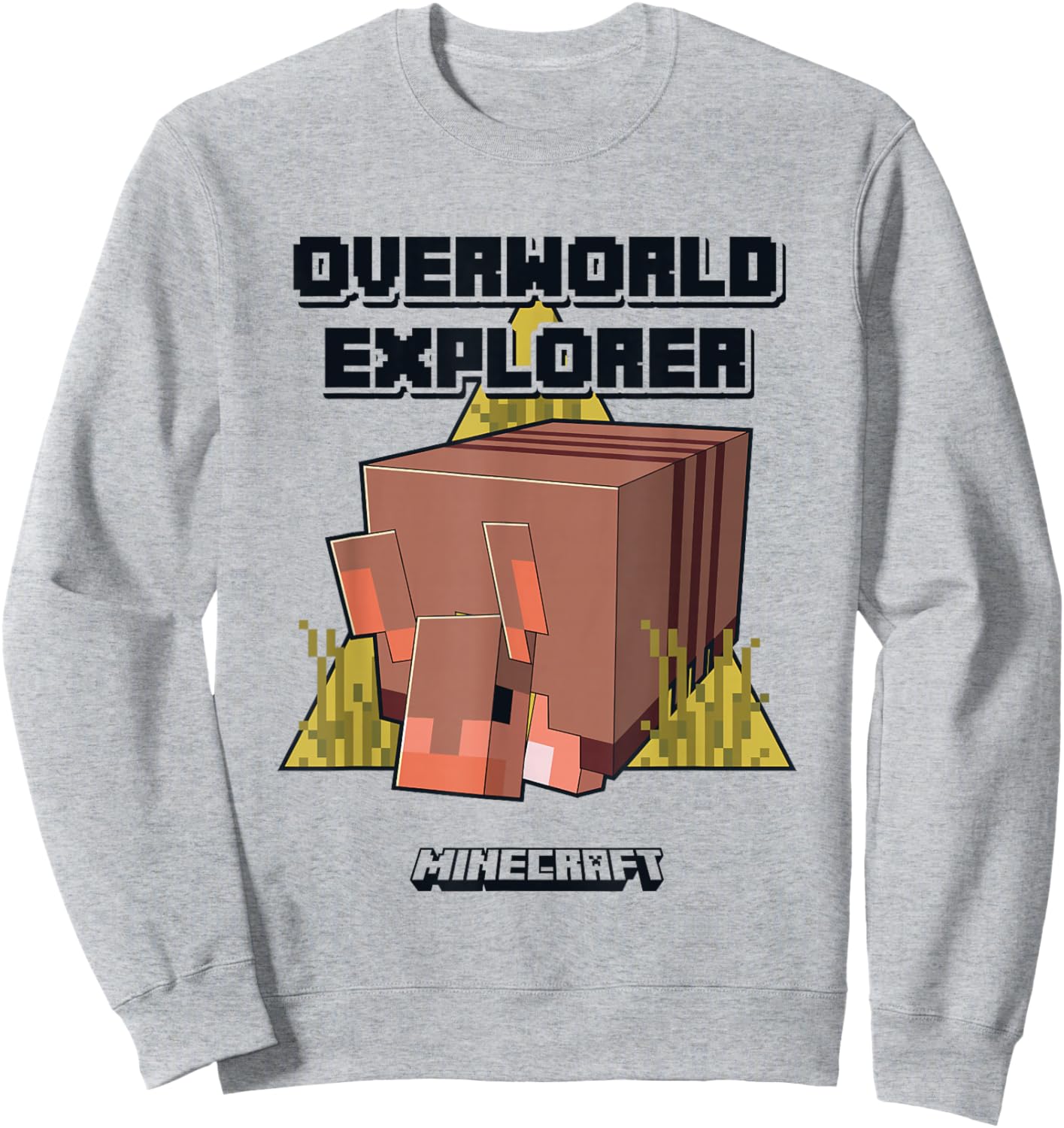 Minecraft Overworld Explorer Armadillo Logo Sweatshirt - Sweatshirt | Ash
