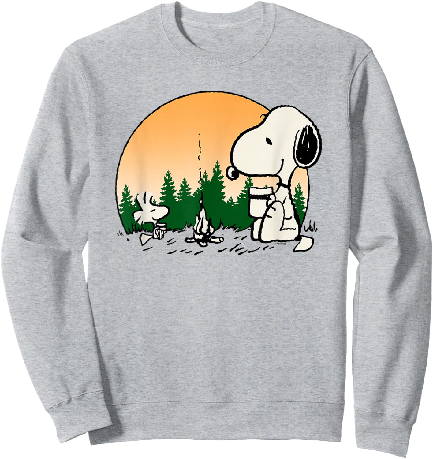 Peanuts Campfire Mugs Sweatshirt - Sweatshirt | Ash