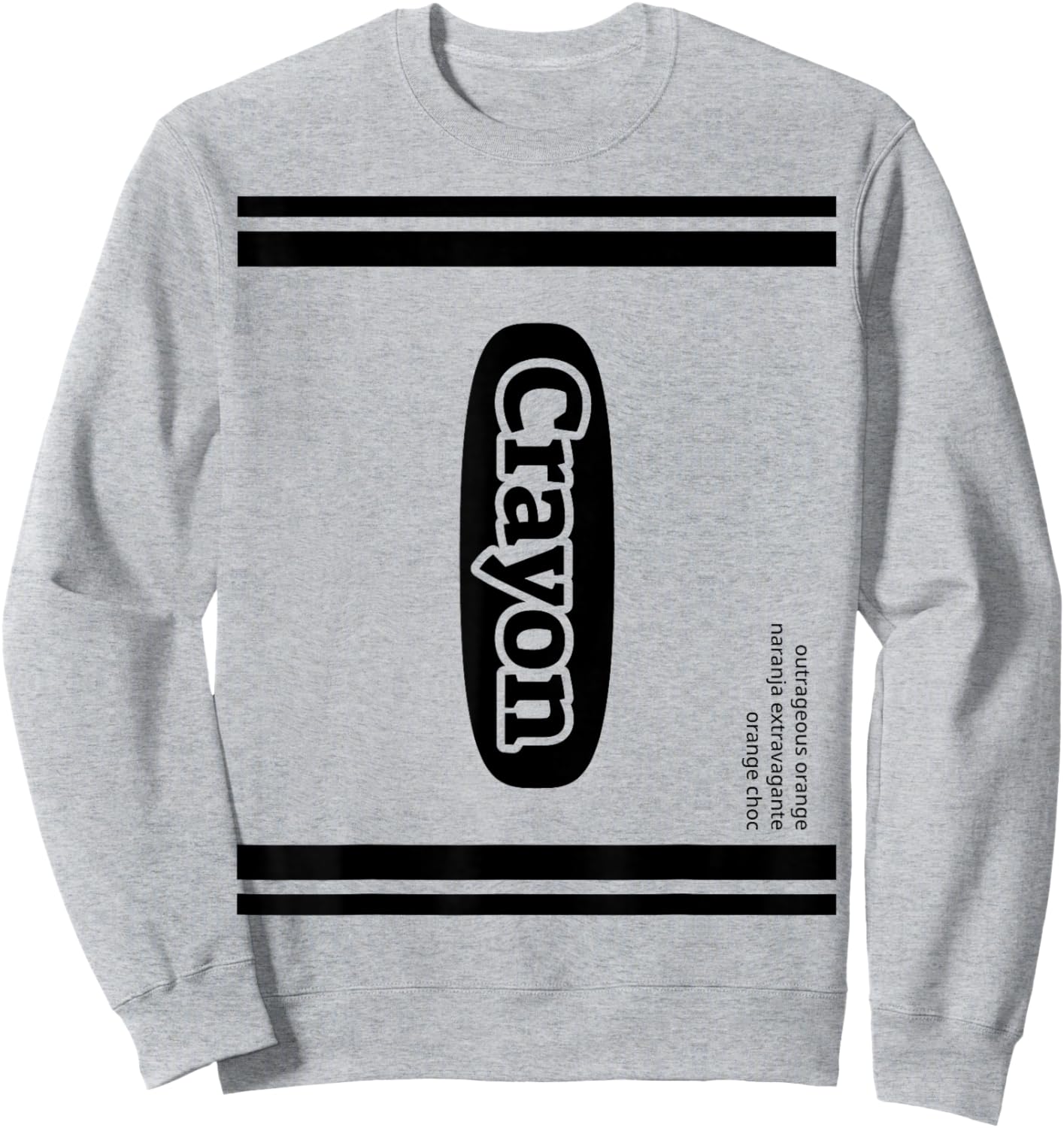 J. Walker -Child Crayon Outrageous Orange Group Costume Sweatshirt - Sweatshirt | Ash