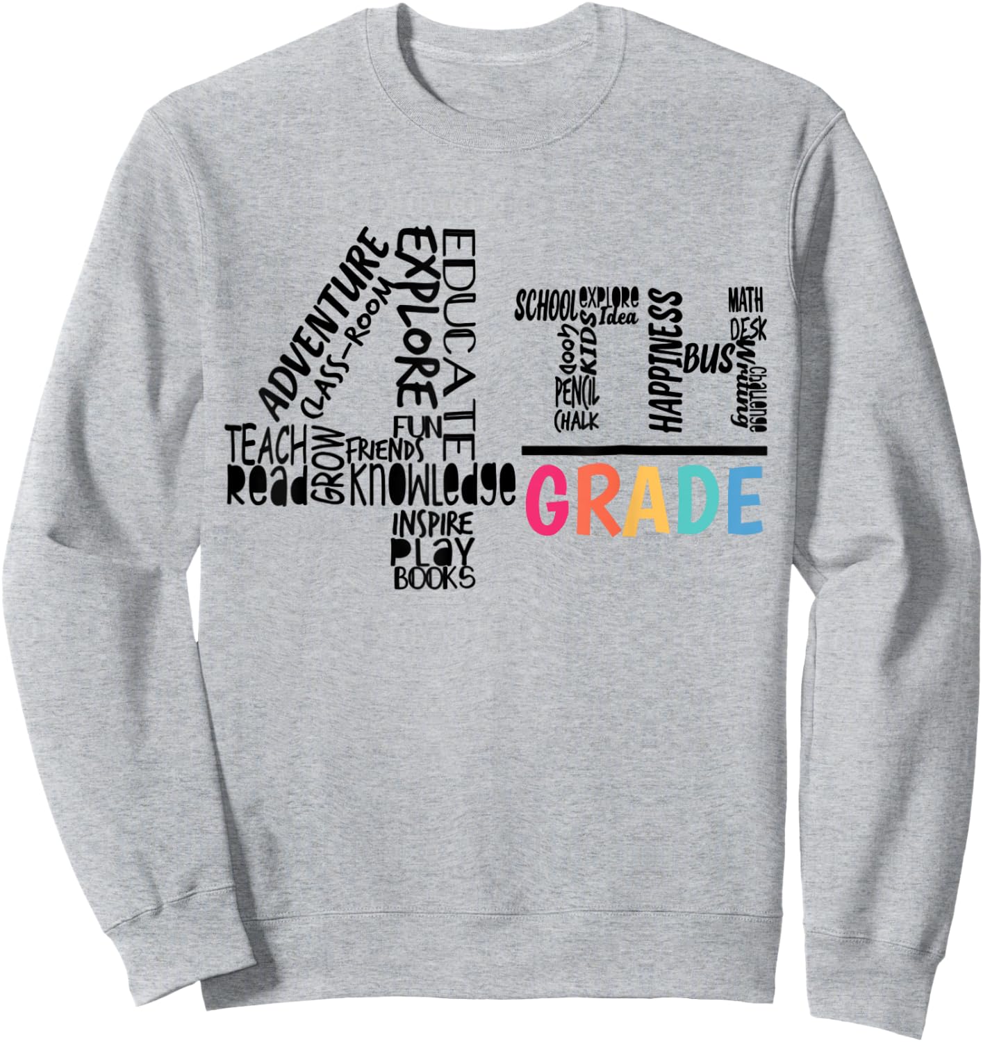 Funny 4th Grade Shirt Fourth Grade Back to School Gift Girl Sweatshirt - Sweatshirt | Ash