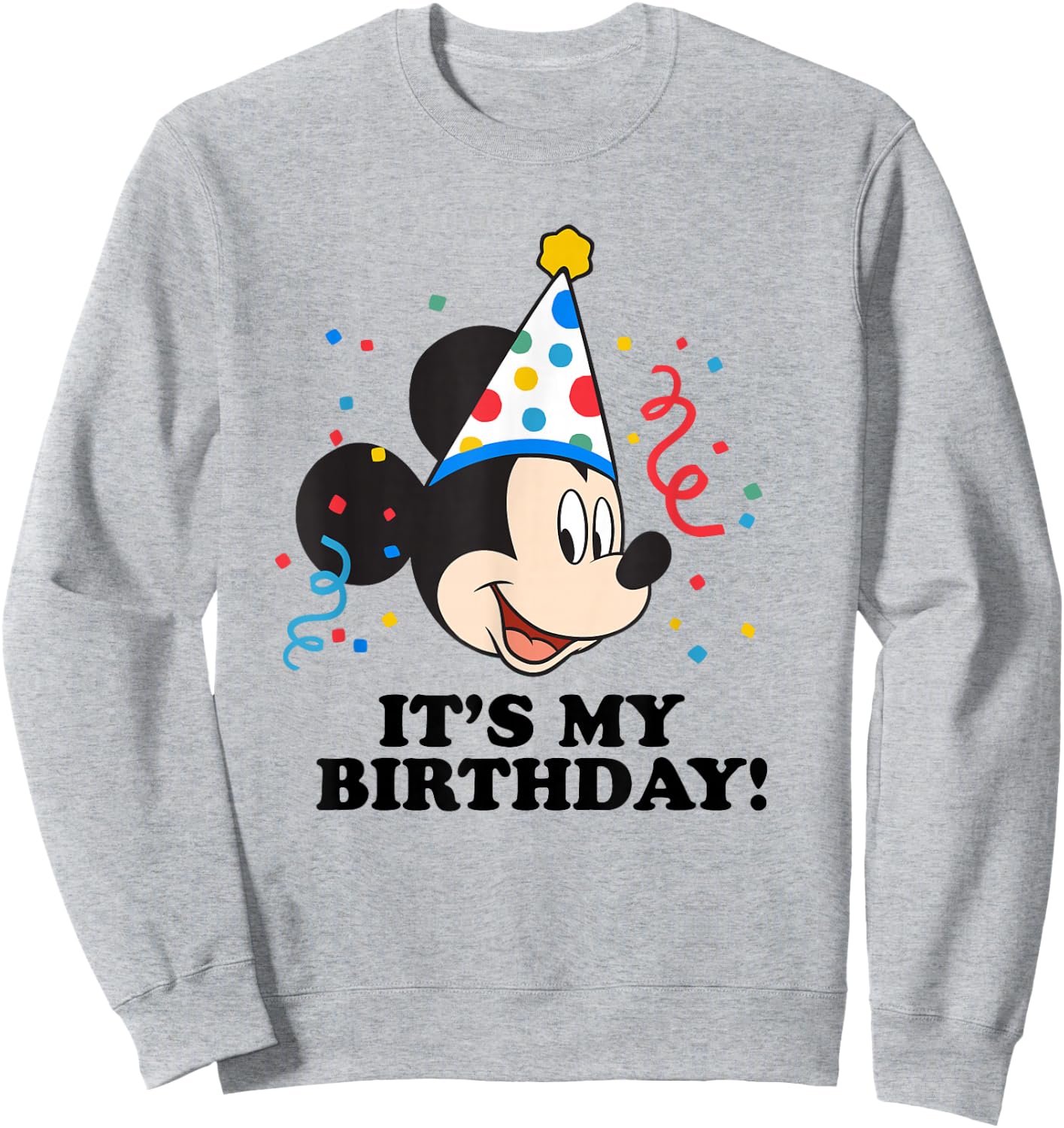 Disney Mickey Mouse It's My Birthday! Sweatshirt - Sweatshirt | Ash