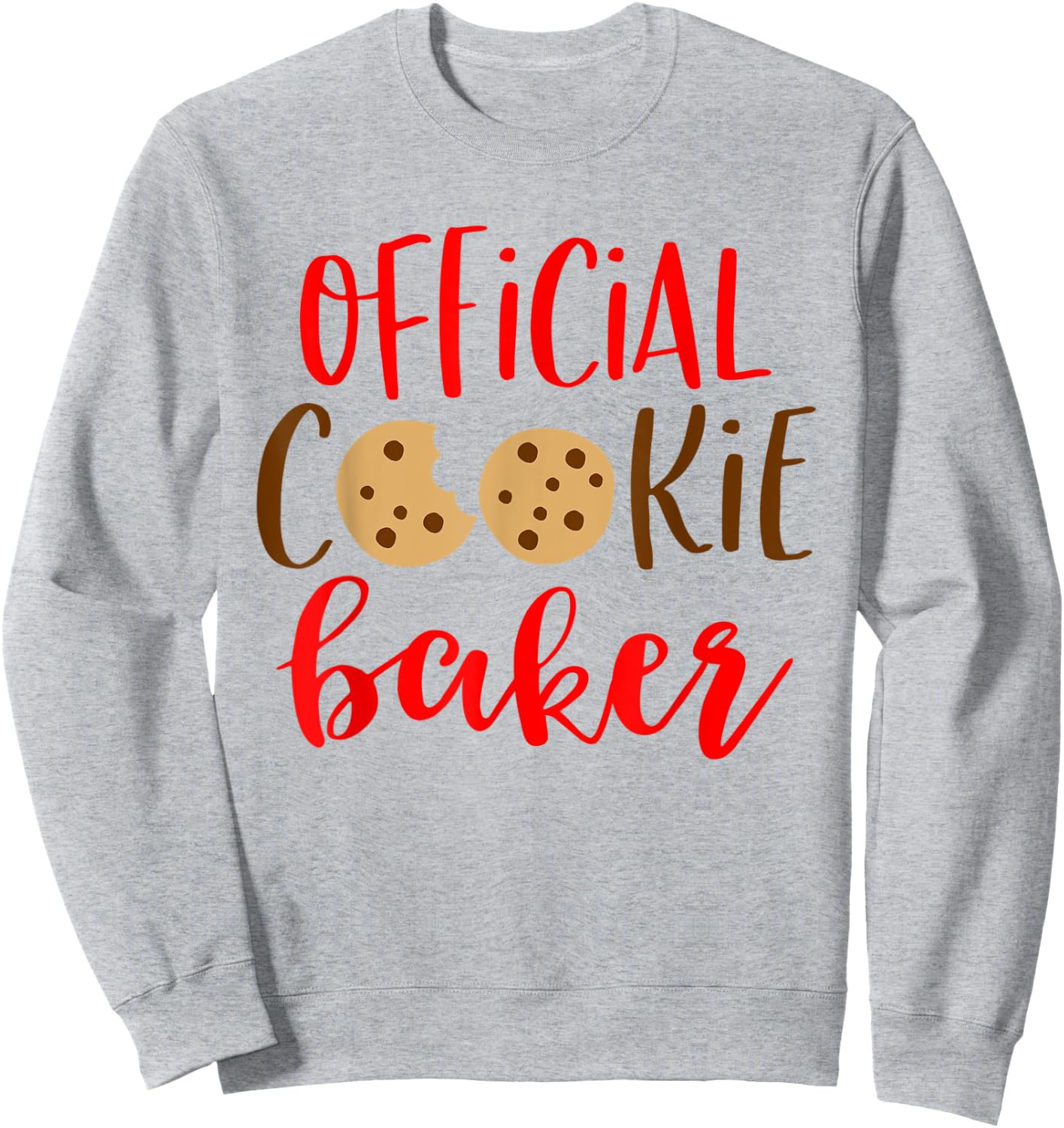Official Cookie Baker Shirt Friends Family Christmas Pajamas Sweatshirt - Sweatshirt | Ash