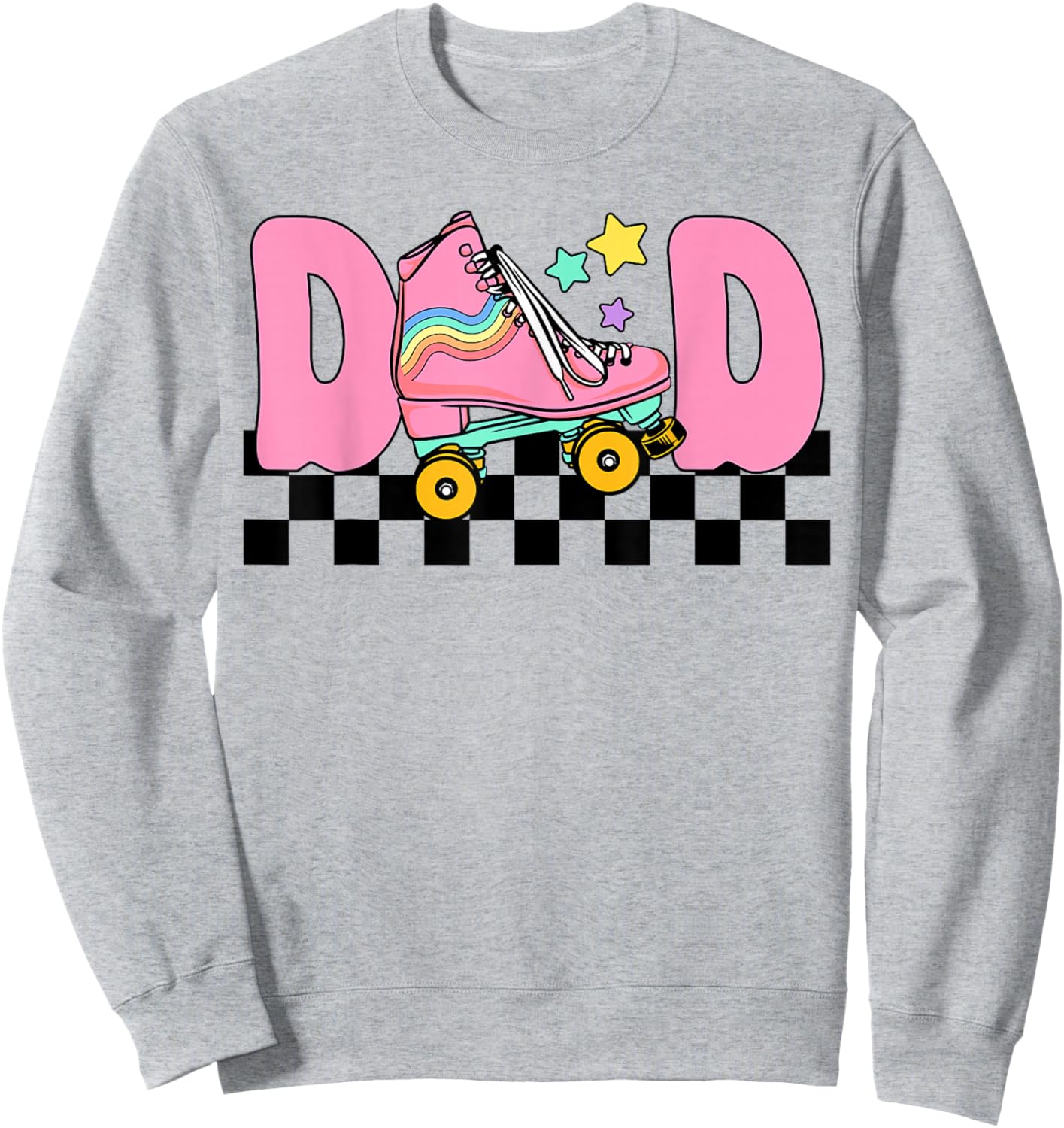 Dad Rolling Into Birthday Roller Skating Family Matching Sweatshirt - Sweatshirt | Ash