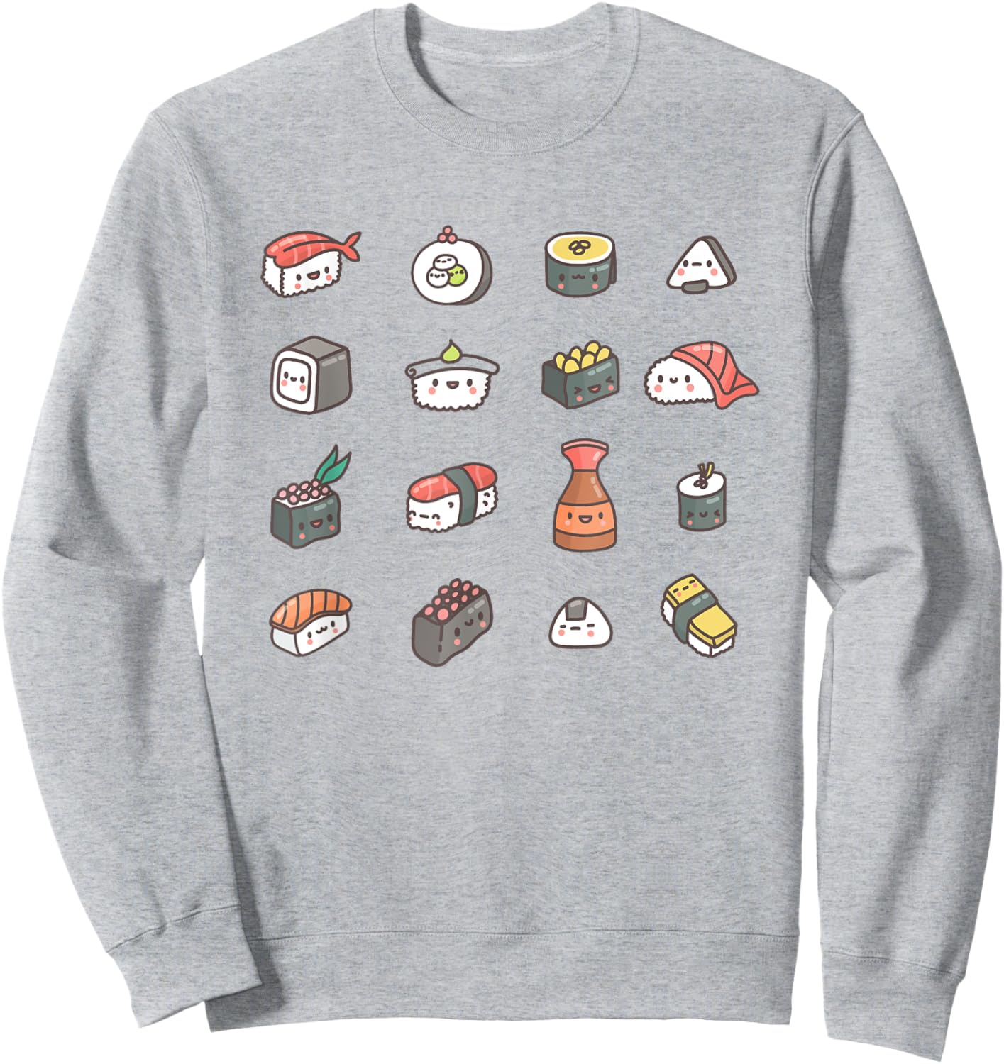Kawaii Sushi Roll Anime Sweatshirt - Sweatshirt | Ash
