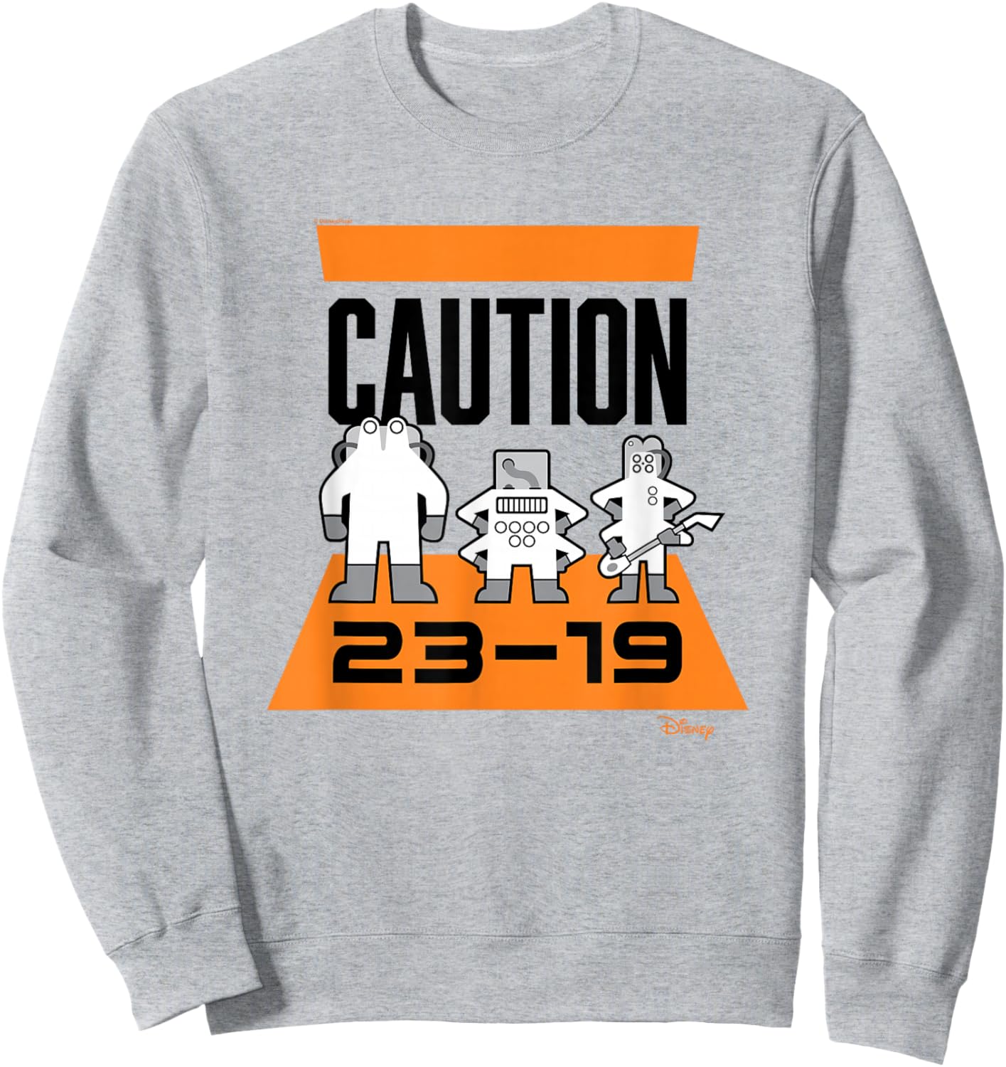 Monsters Inc - Caution 2319 Sweatshirt - Sweatshirt | Ash