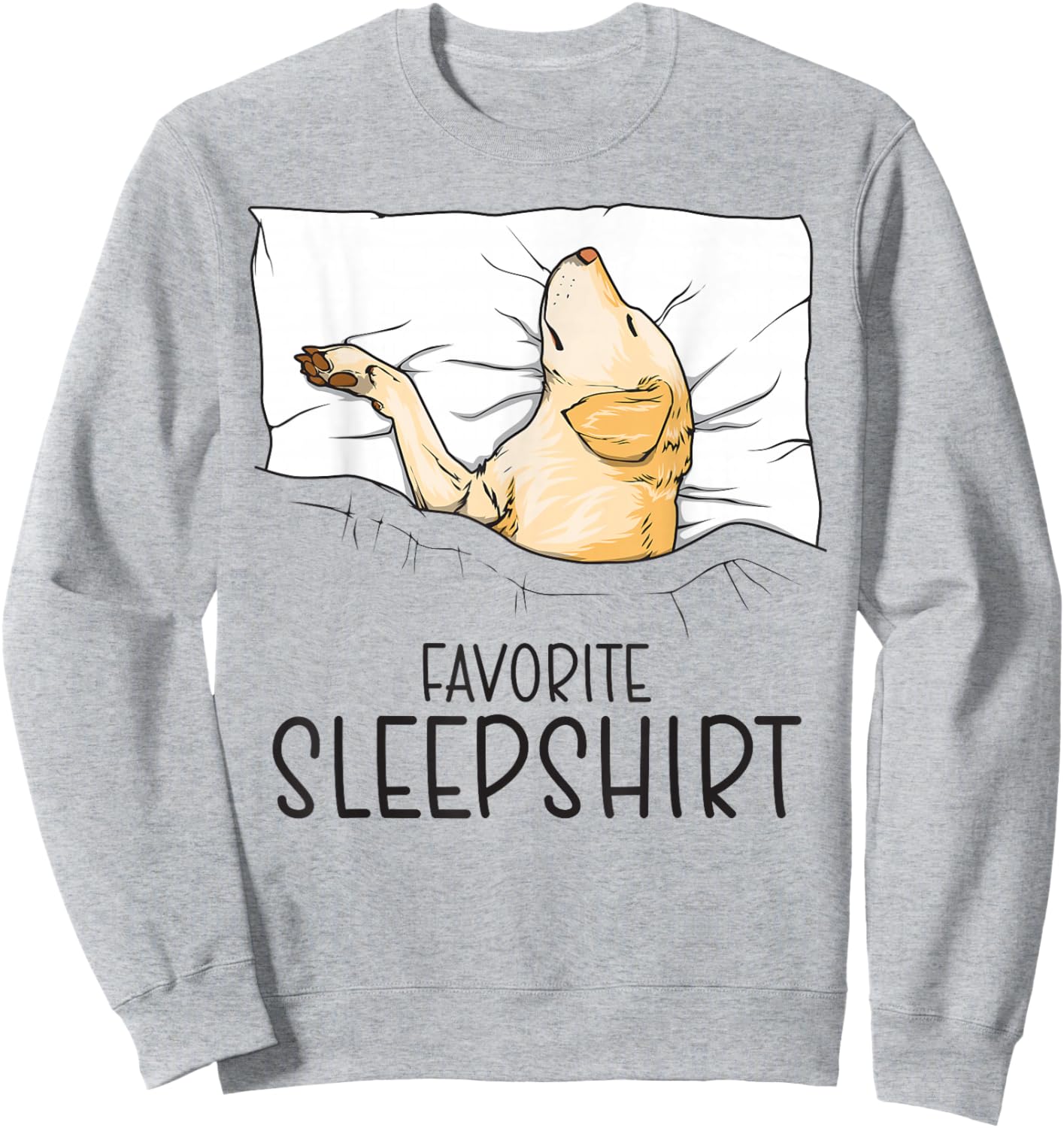 Favorite Sleepshirt, Napping Labrador Pajama Sweatshirt - Sweatshirt | Ash
