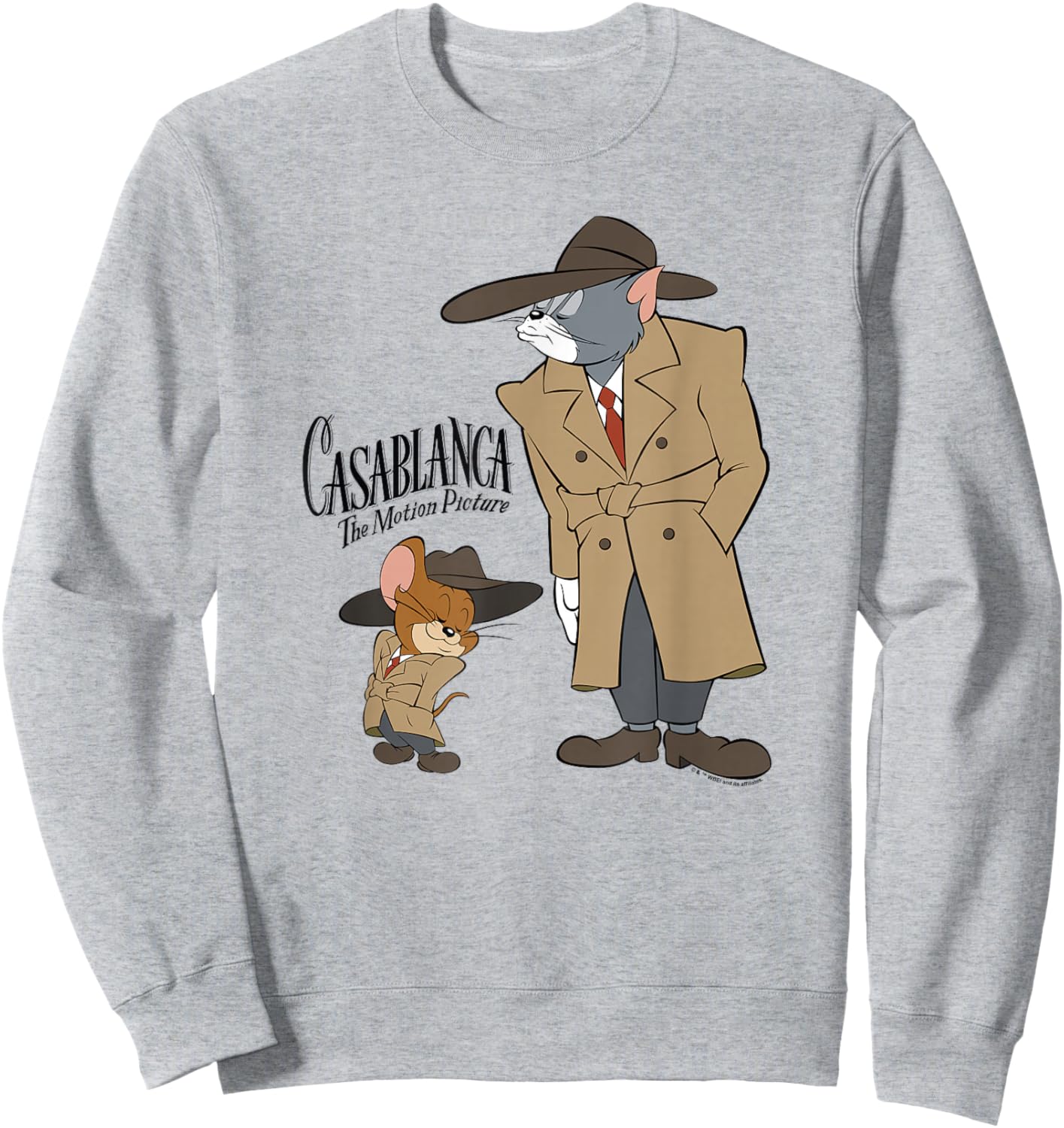 WB100 Tom and Jerry Casablanca The Motion Picture Parody Sweatshirt - Sweatshirt | Ash