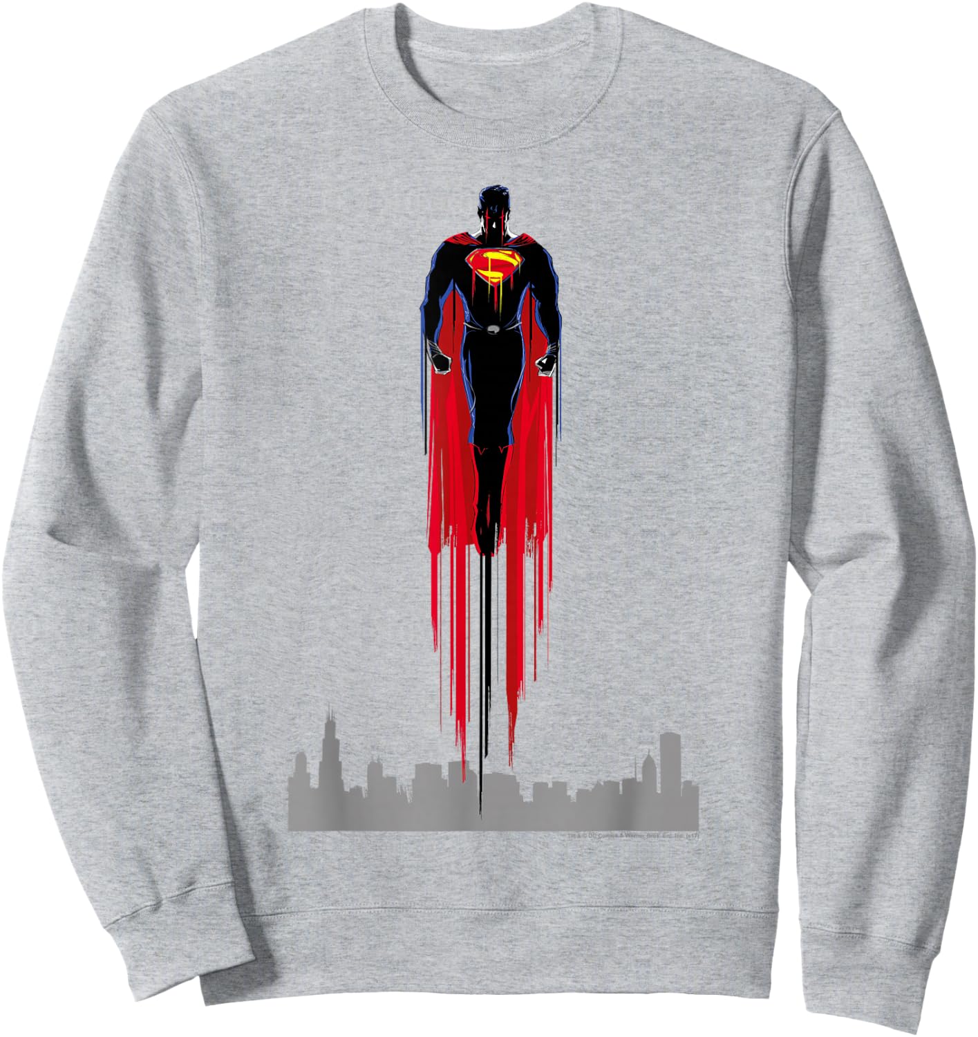 Superman Man of Steel Red Streak T Shirt Sweatshirt - Sweatshirt | Ash
