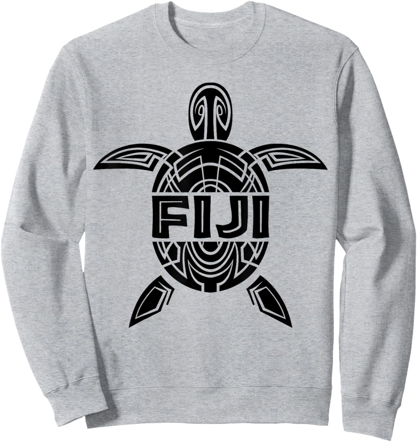 Fiji Sea Turtle Tattoo Beach Island Vacation Souvenir Gift Sweatshirt - Sweatshirt | Ash