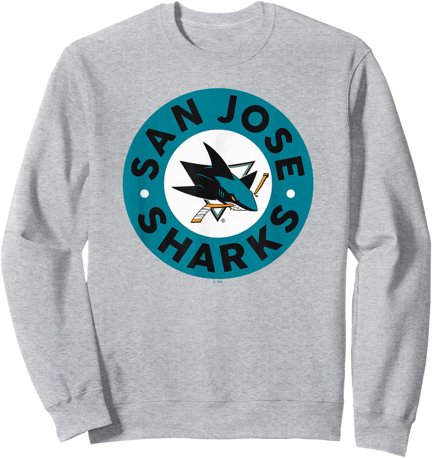 San Jose Sharks Symbol Gray Officially Licensed Sweatshirt - Sweatshirt | Ash