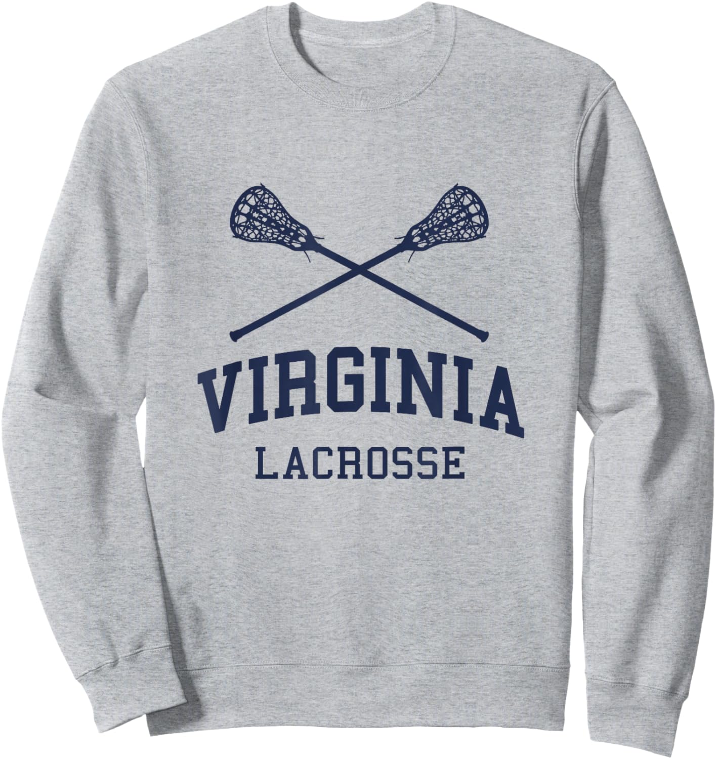 vintage virginia lacrosse Virginia Lacrosse Vintage LAX Weathered Sweatshirt - Sweatshirt | Ash