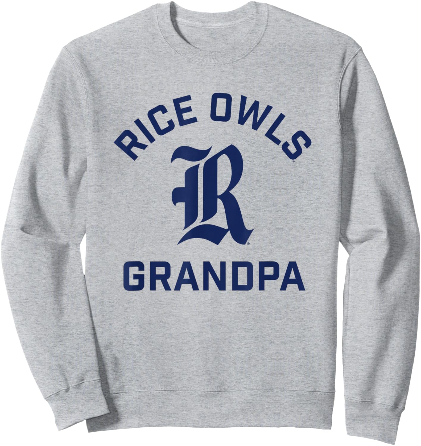 Rice University Owls Arched Grandpa Sweatshirt - Sweatshirt | Ash
