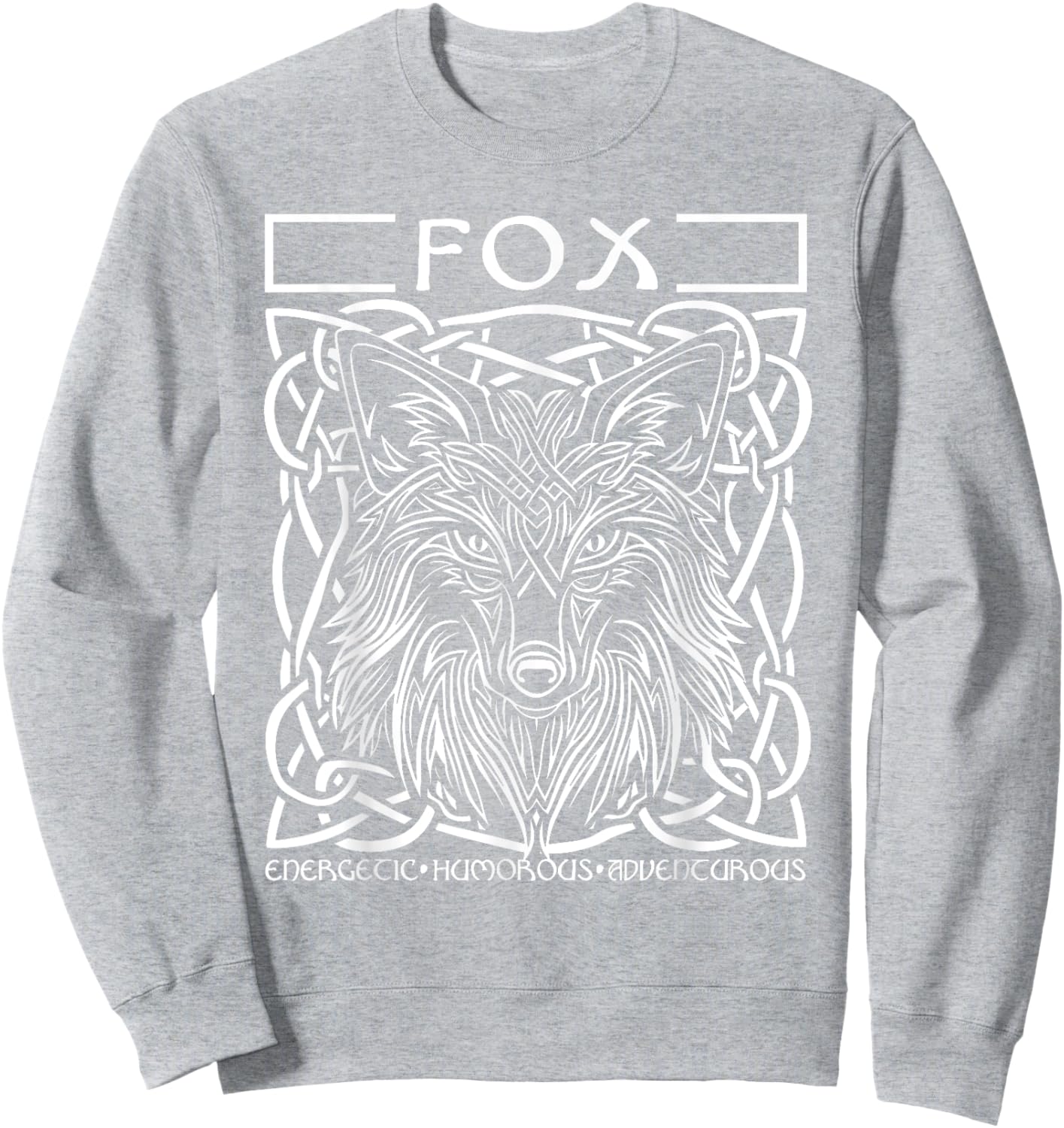 St Patricks Day Celtic Knot Zodiac Fox March 18 - April 14 Sweatshirt - Sweatshirt | Ash