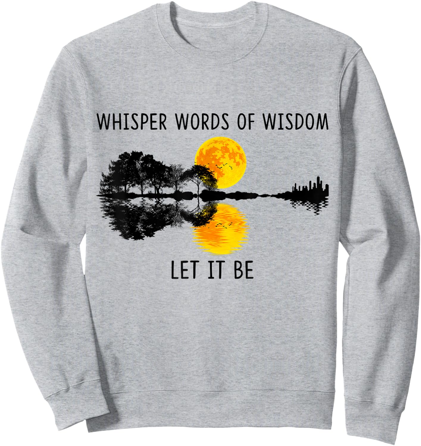 Whisper Words Of Wisdom Let-It Be Guitar Lake Shadow Sweatshirt - Sweatshirt | Ash