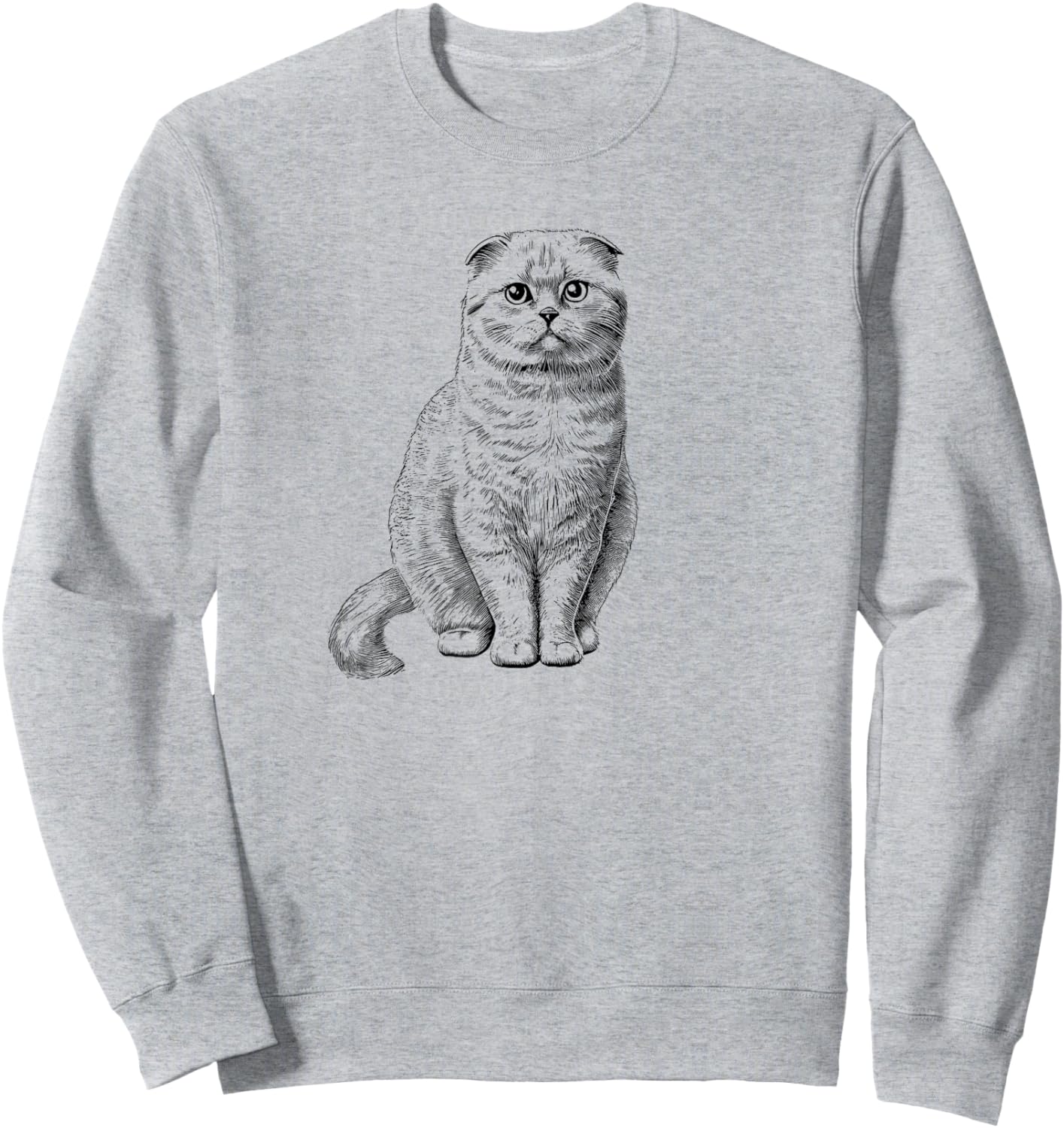 Retro Vintage Scottish Fold Lover Sweatshirt - Sweatshirt | Ash