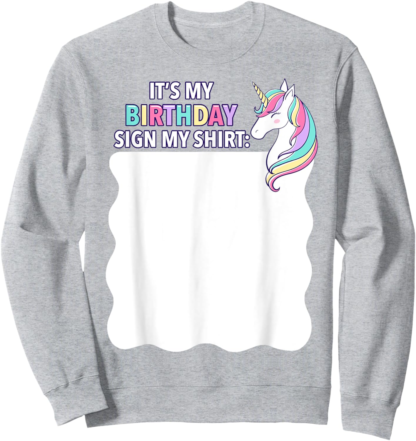 It's My Birthday Sign My Shirt Pink Unicorn Girl Toddler Sweatshirt - Sweatshirt | Ash