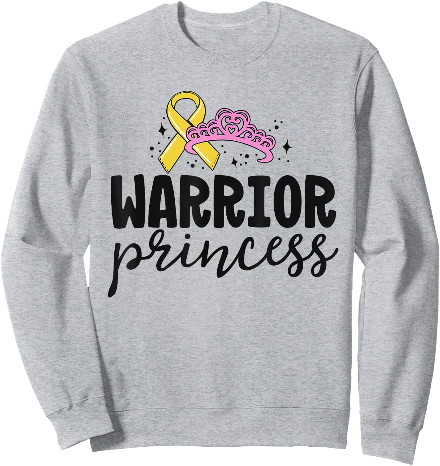 Childhood Cancer Shirts For Kids Boy Girl Warrior Princess Sweatshirt - Sweatshirt | Ash