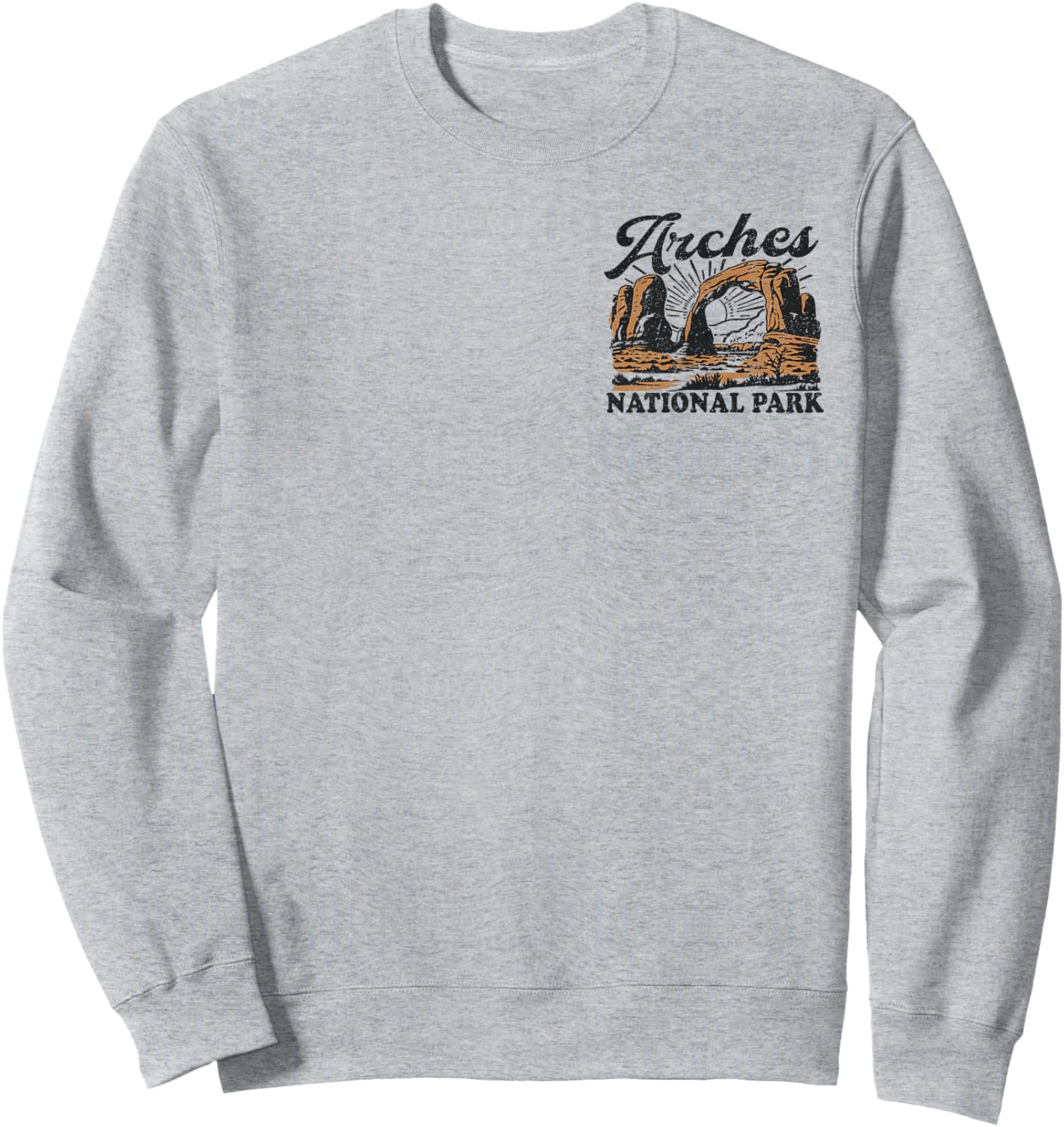 Arches National Park Front and Back Sweatshirt - Sweatshirt | Ash