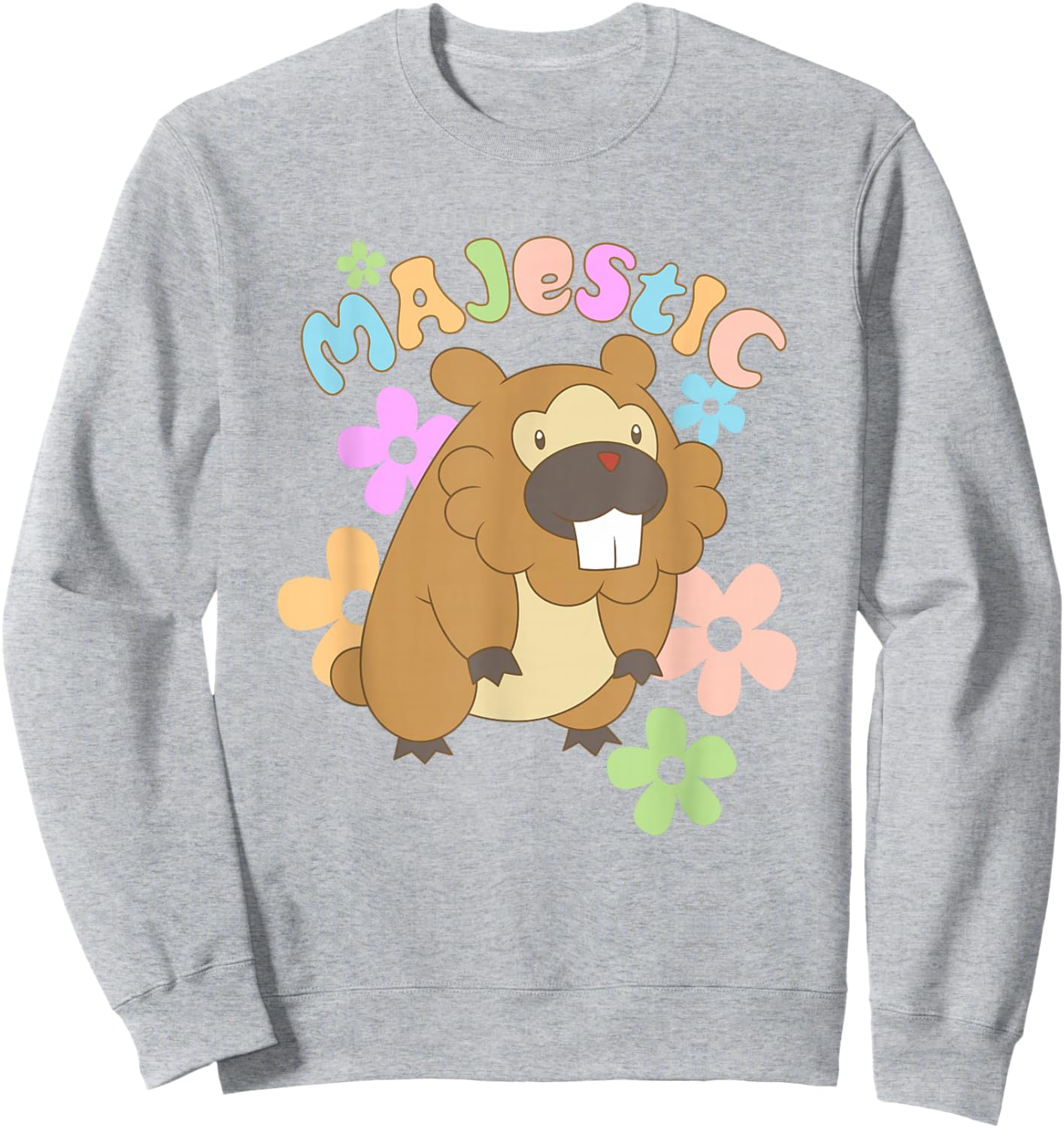 Pokémon Majestic Bidoof Floral Portrait Sweatshirt - Sweatshirt | Ash